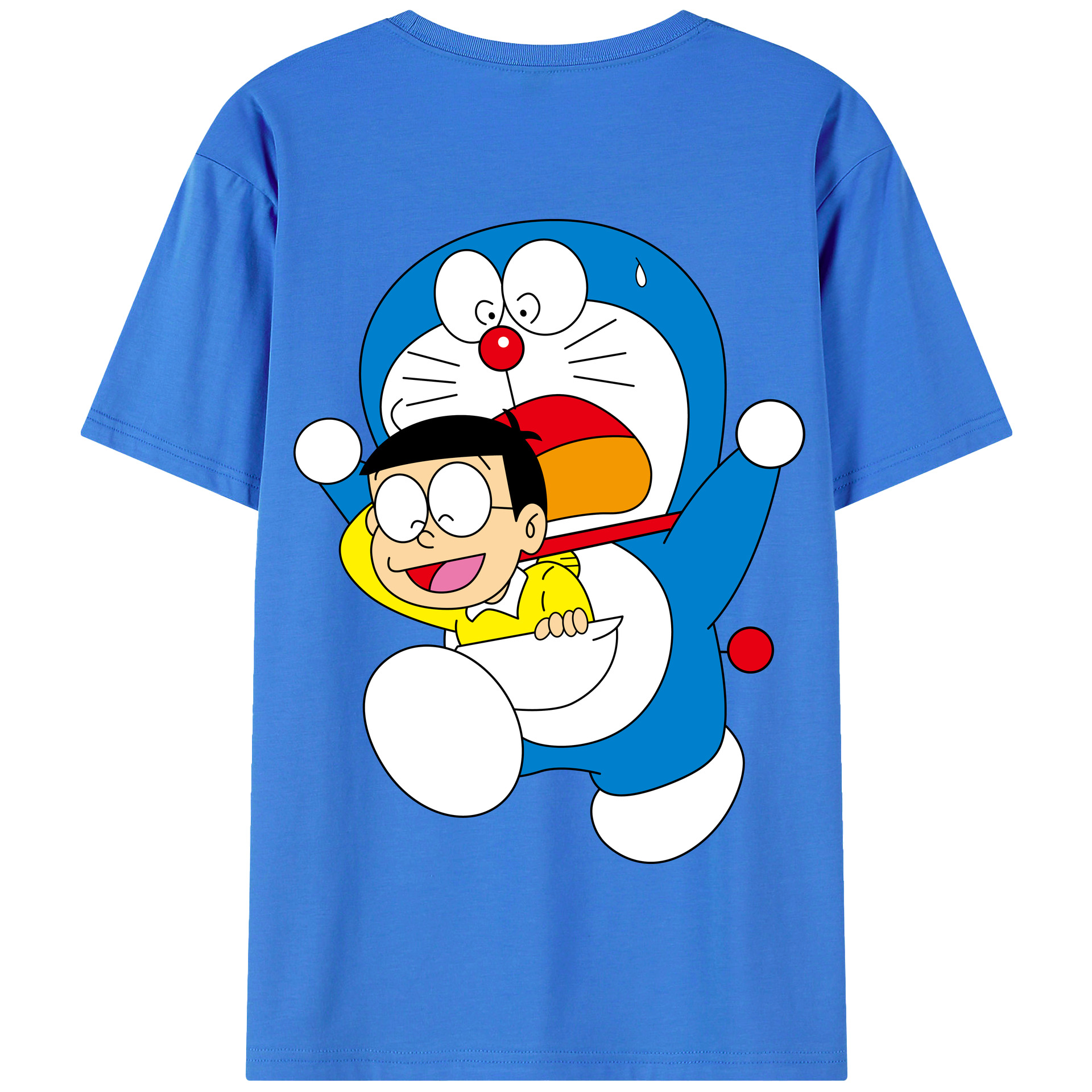 （画像用） ドラえもん Doraemon 綿100％半袖Tシャツ（背面プリント）