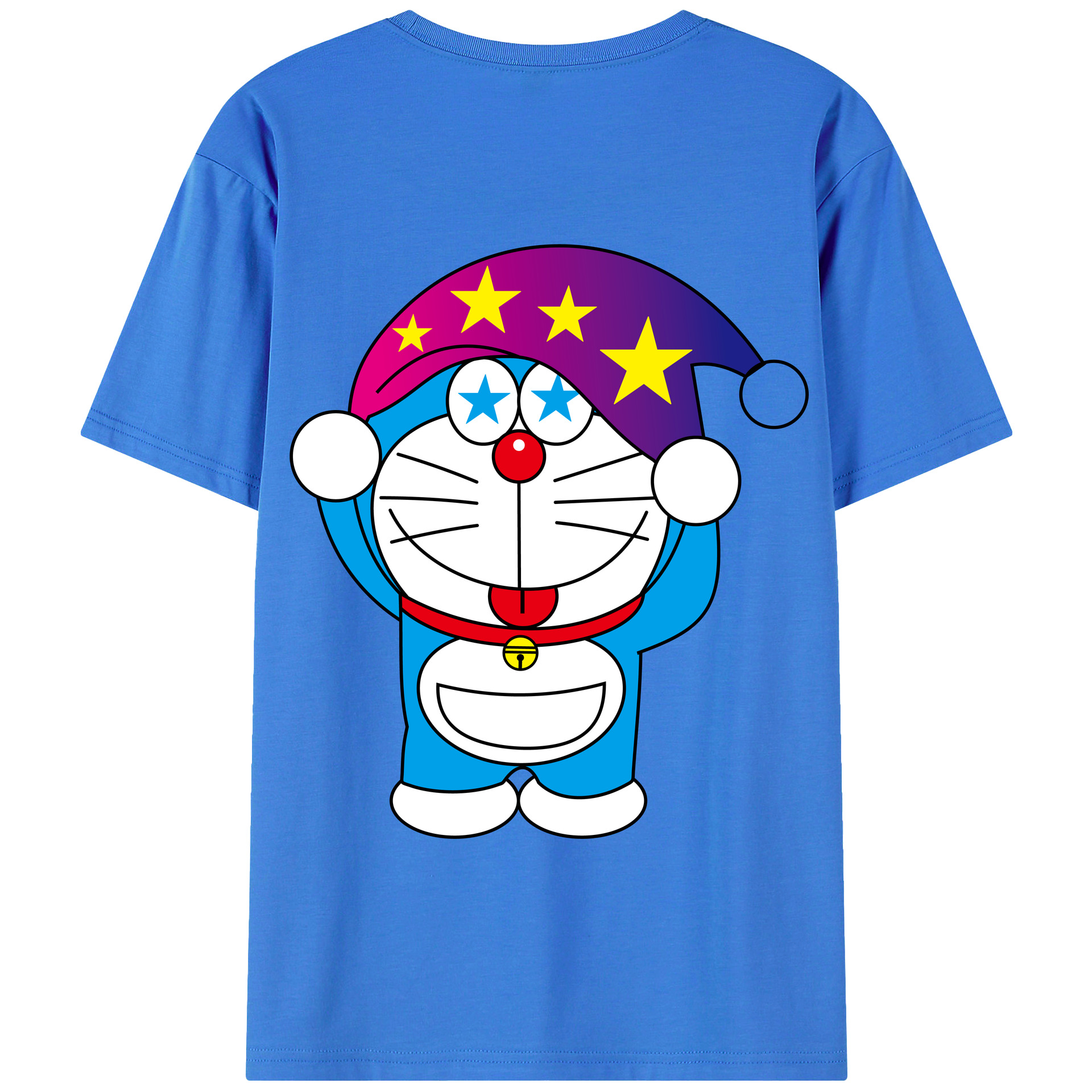 （画像用） ドラえもん Doraemon 綿100％半袖Tシャツ（背面プリント）