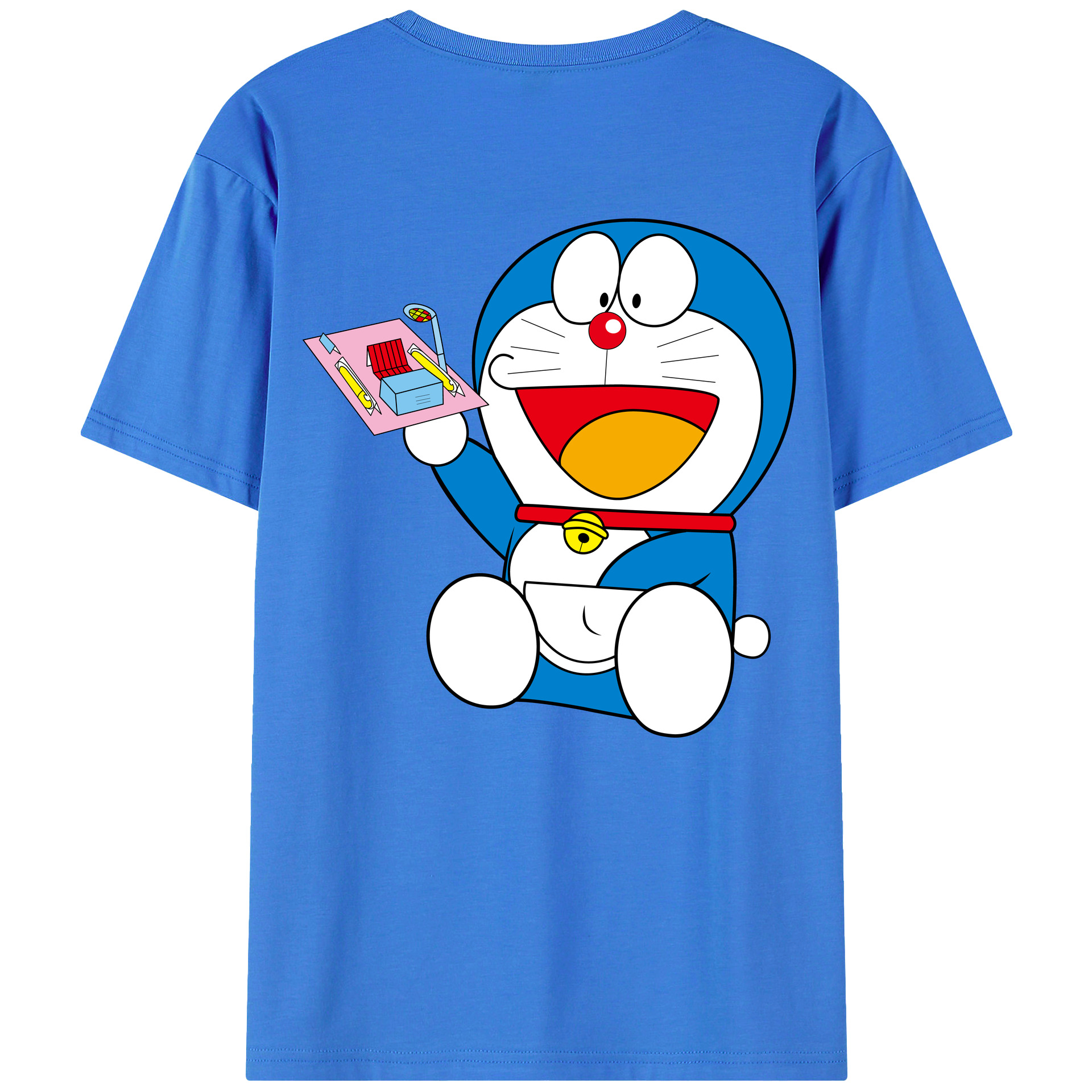 （画像用） ドラえもん Doraemon 綿100％半袖Tシャツ（背面プリント）