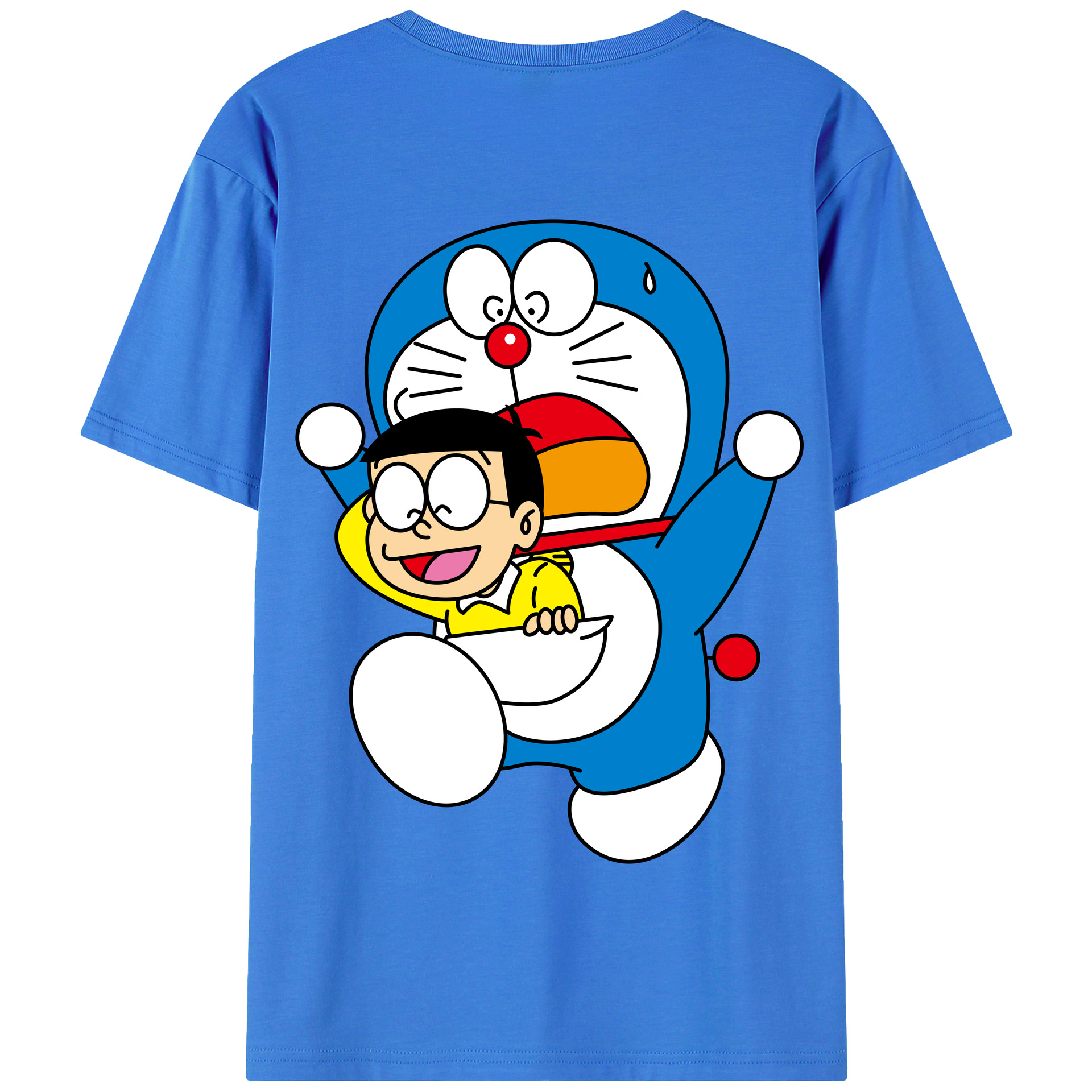 （画像用） ドラえもん Doraemon 綿100％半袖Tシャツ（背面プリント）