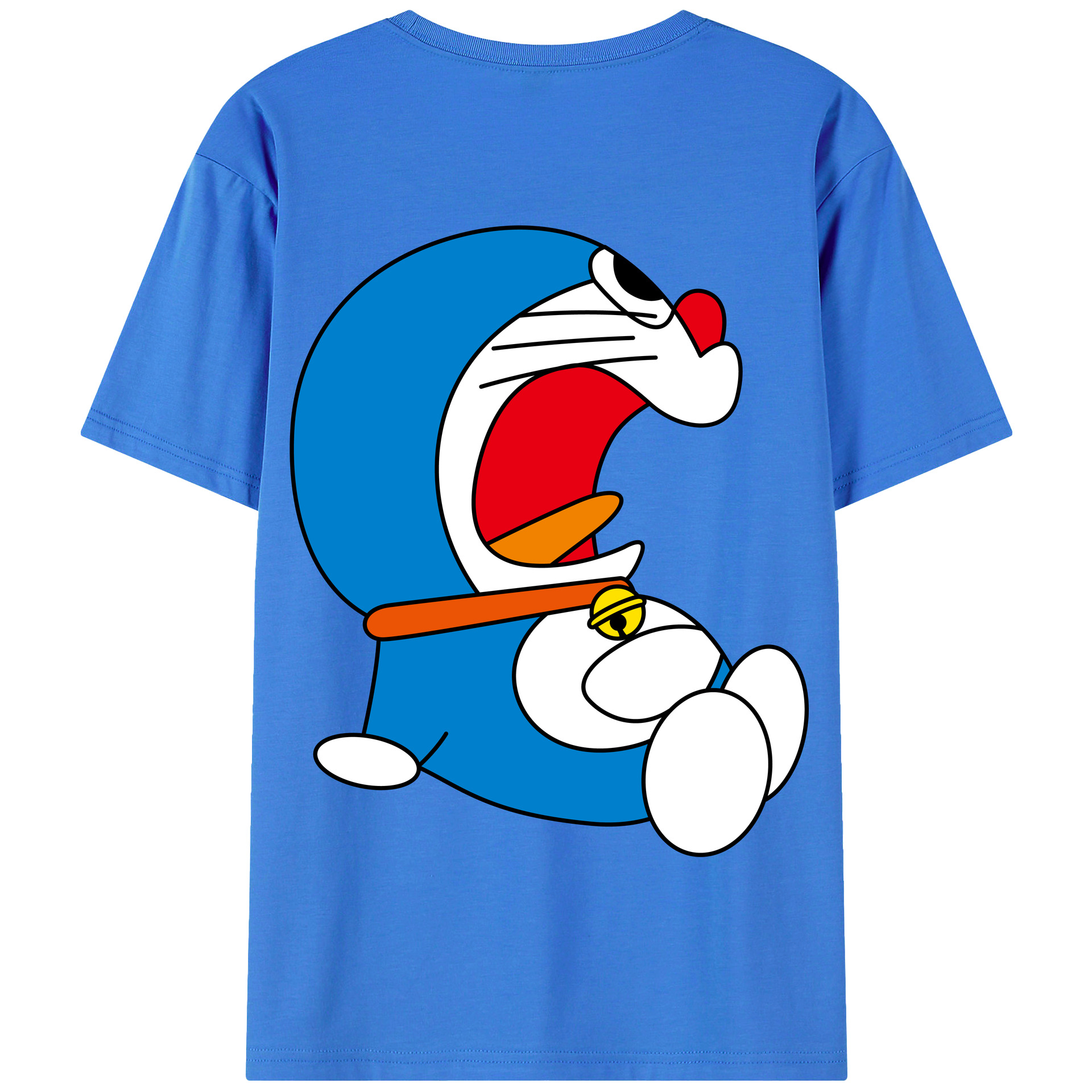 （画像用） ドラえもん Doraemon 綿100％半袖Tシャツ（背面プリント）
