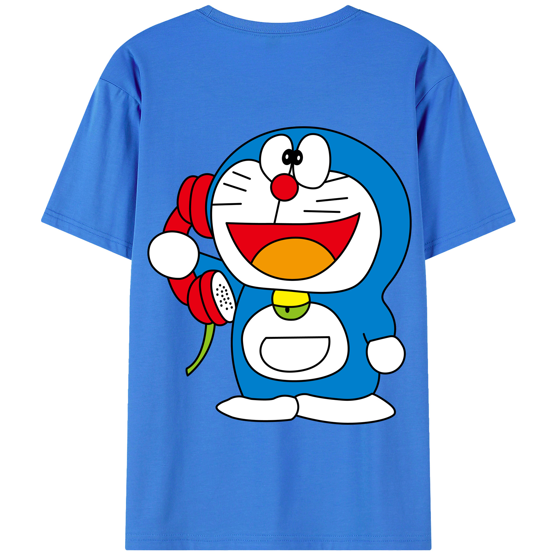 （画像用） ドラえもん Doraemon 綿100％半袖Tシャツ（背面プリント）
