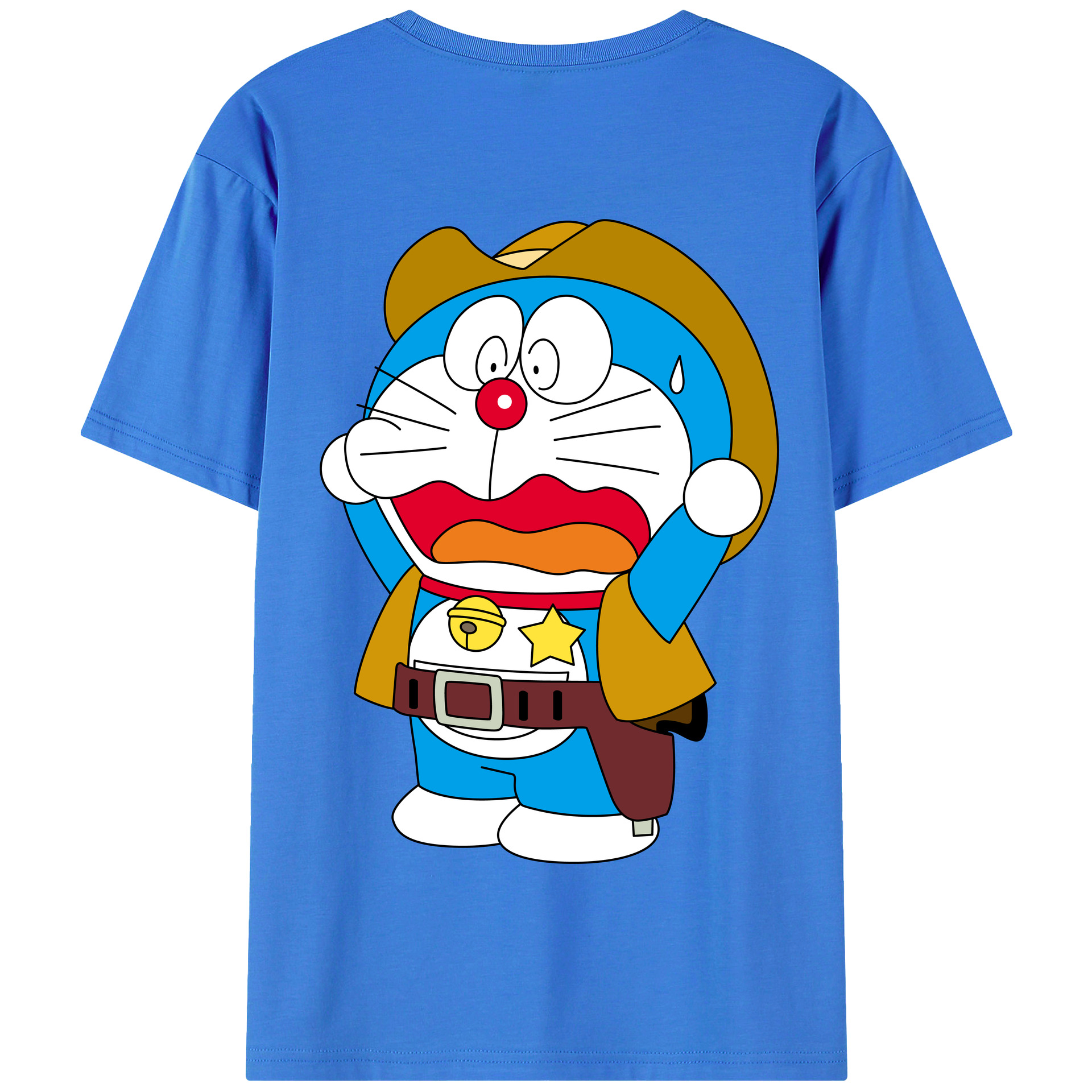 （画像用） ドラえもん Doraemon 綿100％半袖Tシャツ（背面プリント）