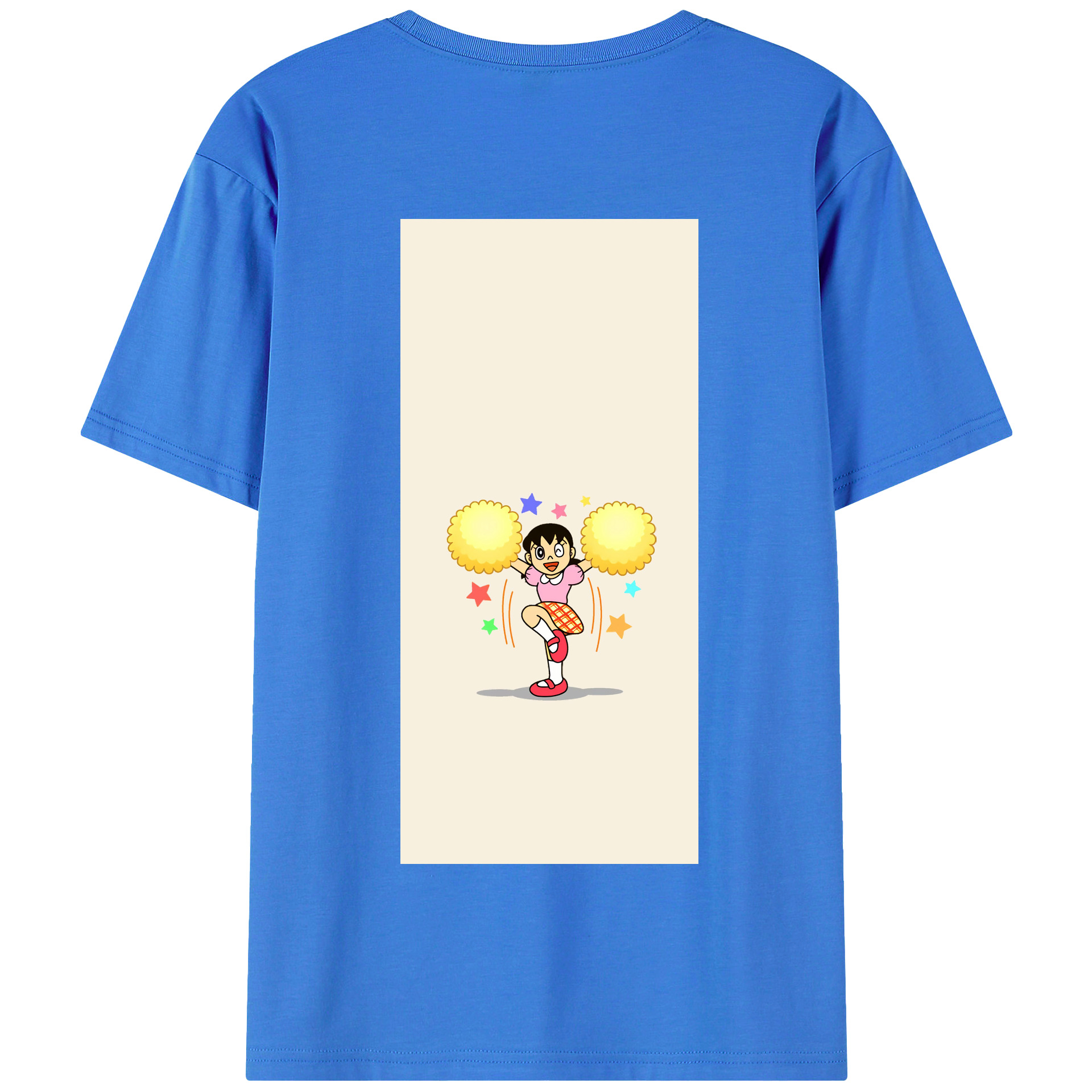 （画像用） ドラえもん みなもと しずか Doraemon Shizuka Minamoto 綿100％半袖Tシャツ（背面プリント）