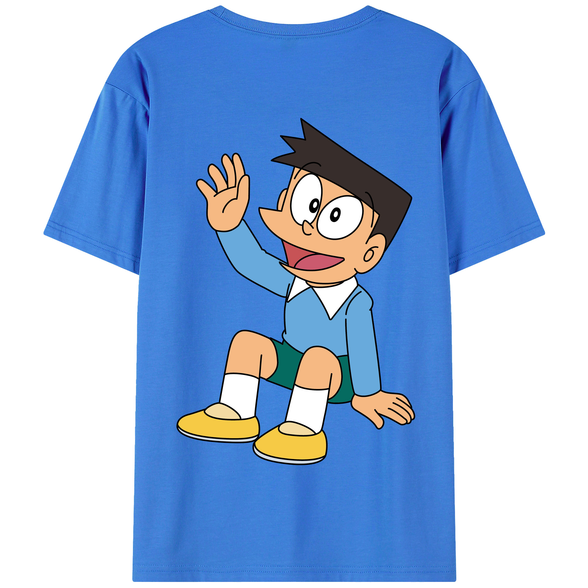 （画像用） ドラえもん 骨川 スネ夫 Doraemon Honekawa Suneo 綿100％半袖Tシャツ（背面プリント）