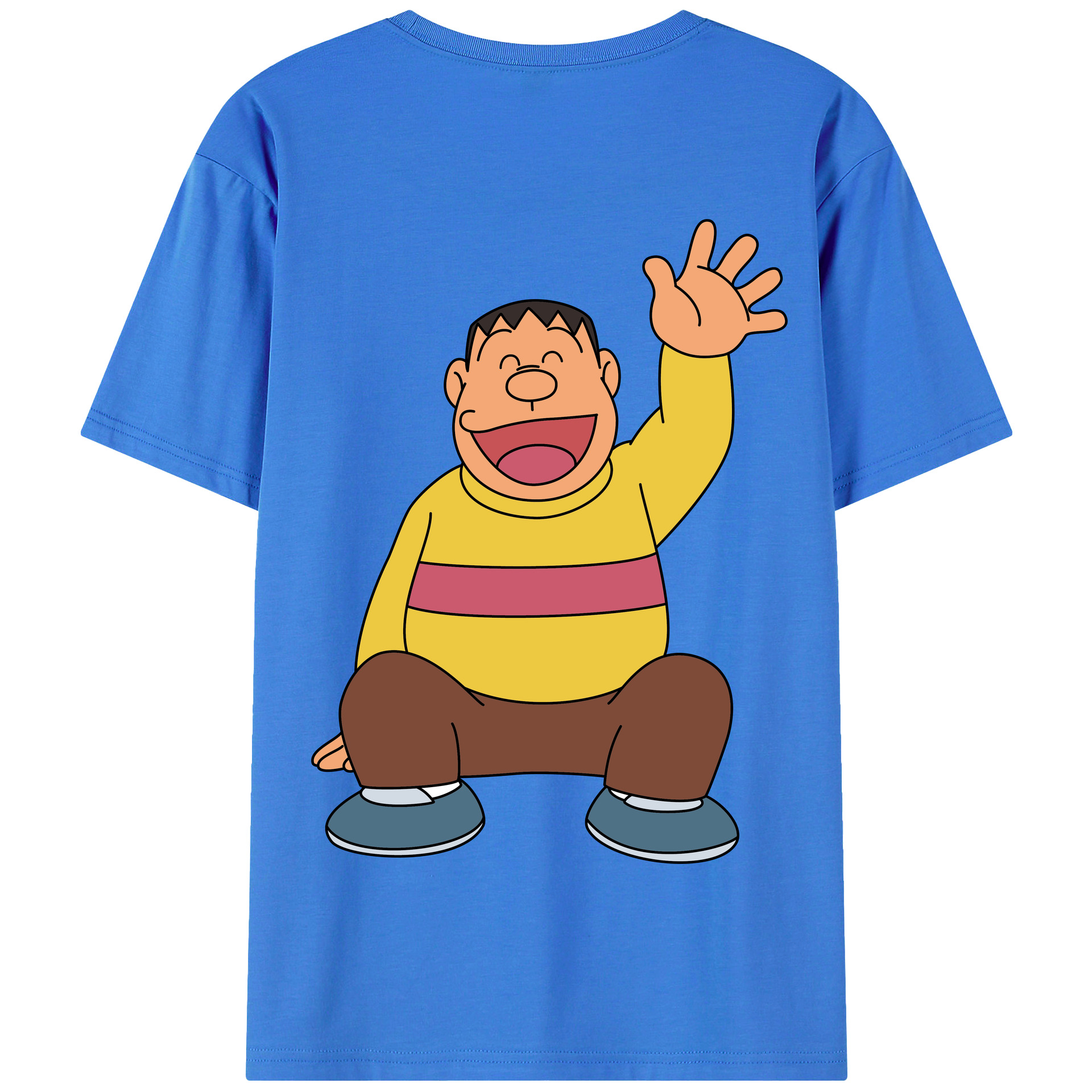 （画像用） ドラえもん 剛田武 Doraemon Gouta Takeshi 綿100％半袖Tシャツ（背面プリント）