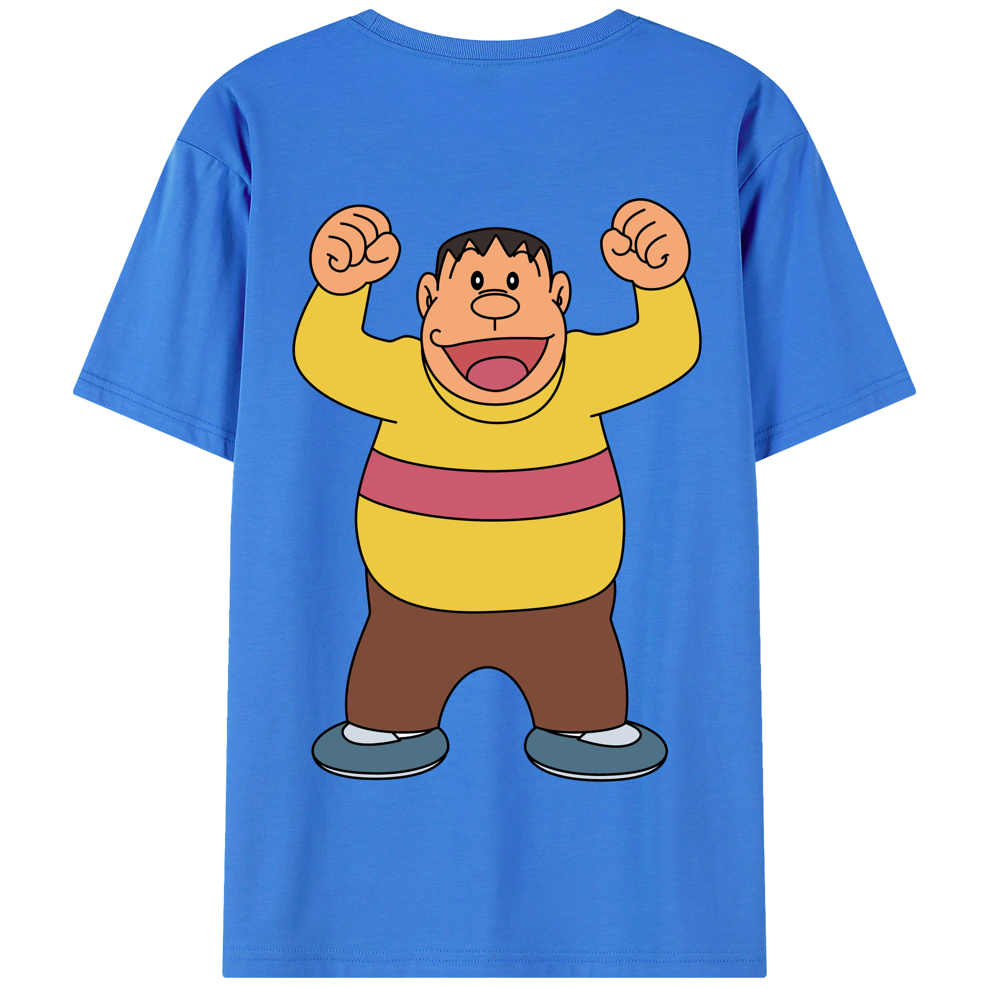 （画像用） ドラえもん 剛田武 Doraemon Gouta Takeshi 綿100％半袖Tシャツ（背面プリント）