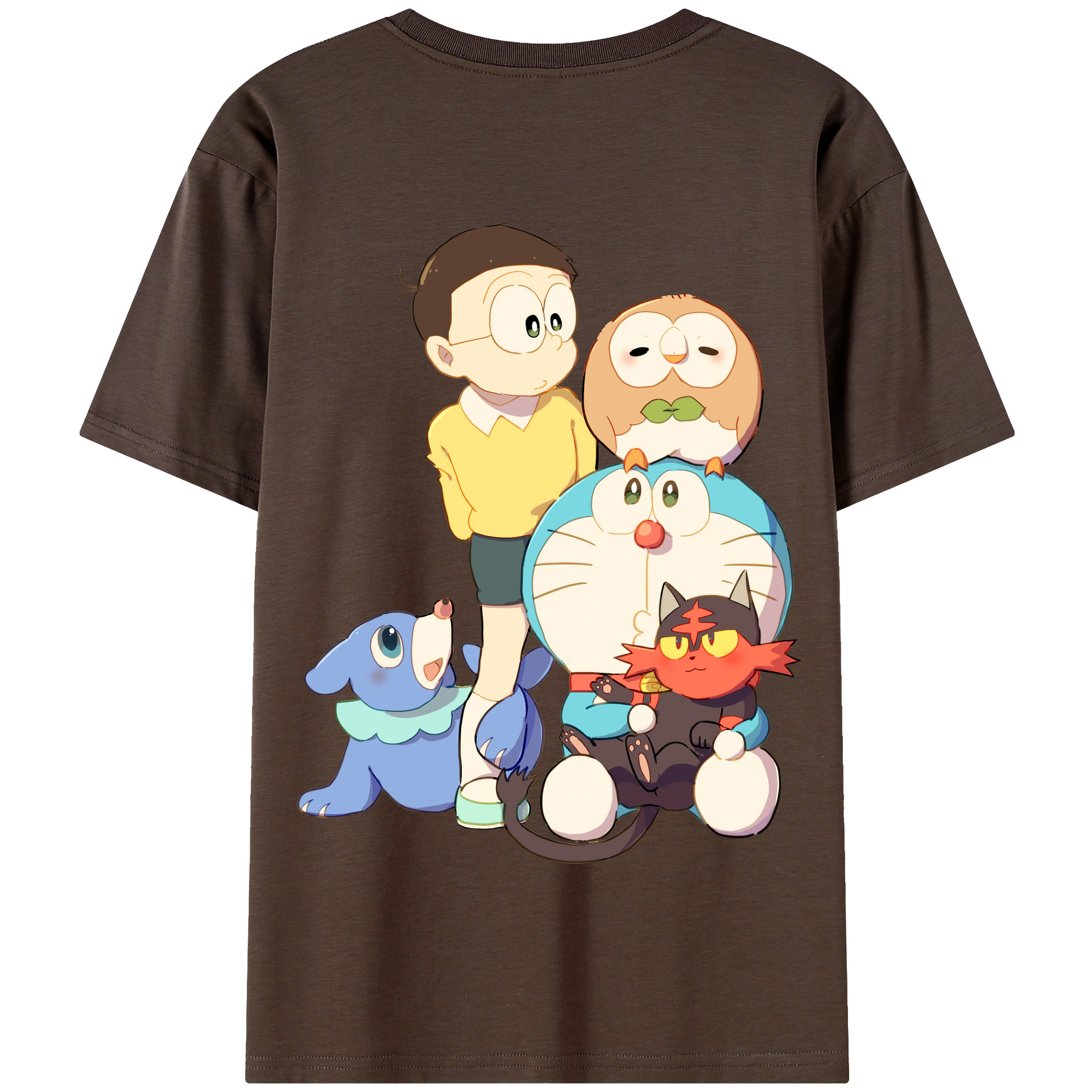 （画像用） ドラえもん Doraemon 綿100％半袖Tシャツ（背面プリント）
