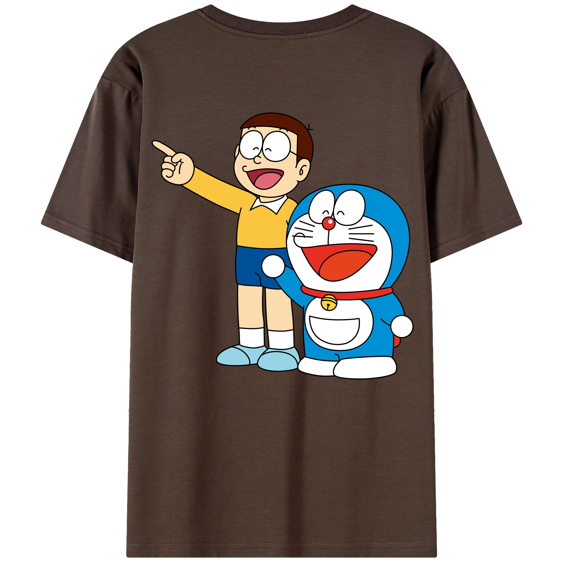（画像用） ドラえもん 野比 のび太 Doraemon Nobita Nobi 綿100％半袖Tシャツ（背面プリント）