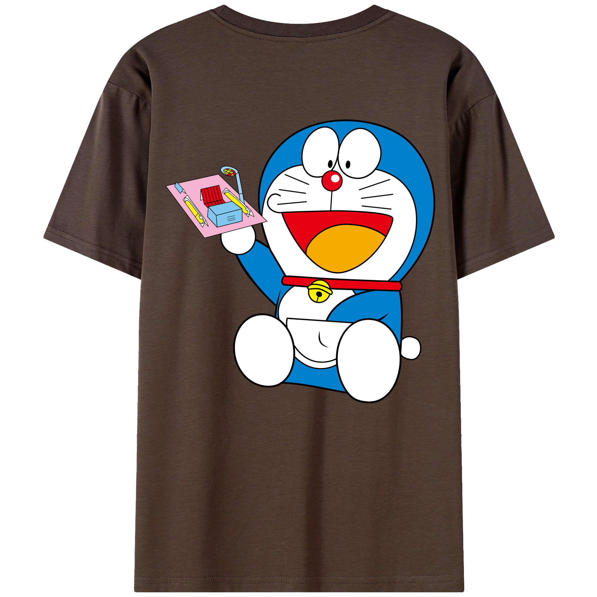 （画像用） ドラえもん Doraemon 綿100％半袖Tシャツ（背面プリント）