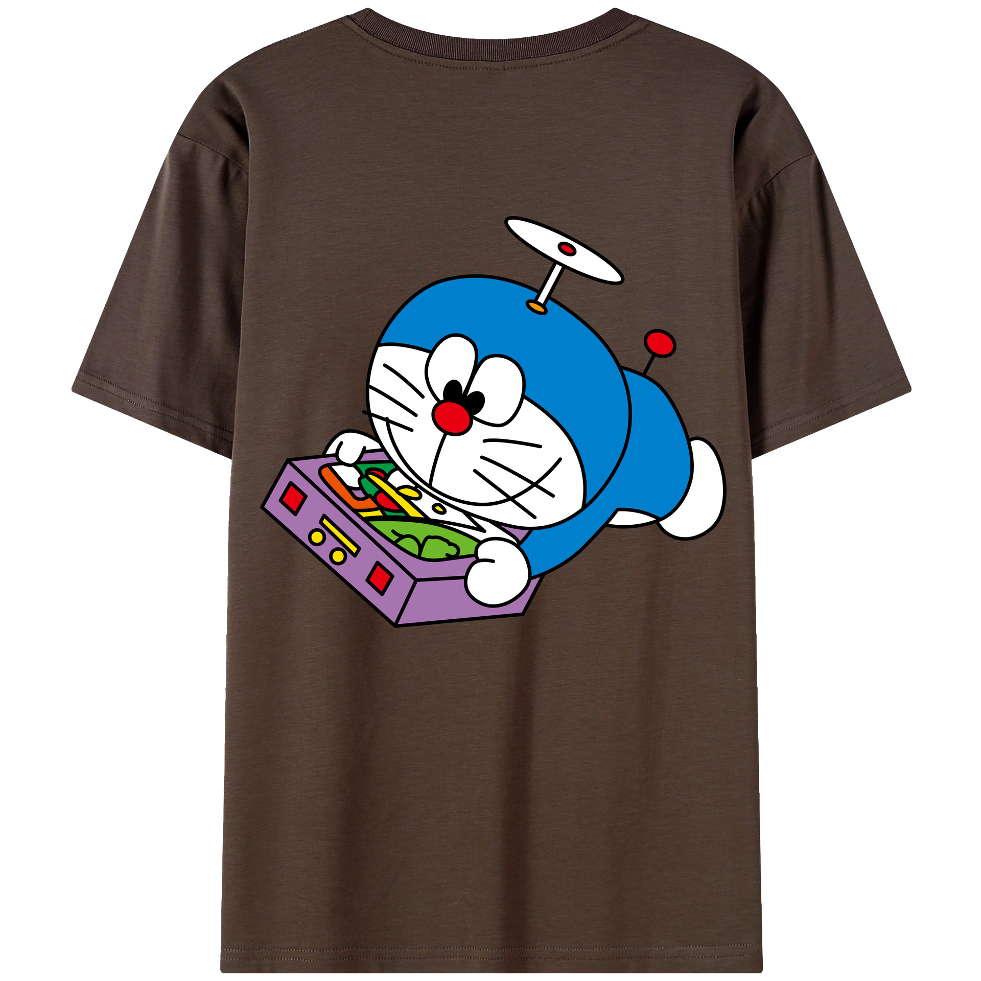 （画像用） ドラえもん Doraemon 綿100％半袖Tシャツ（背面プリント）