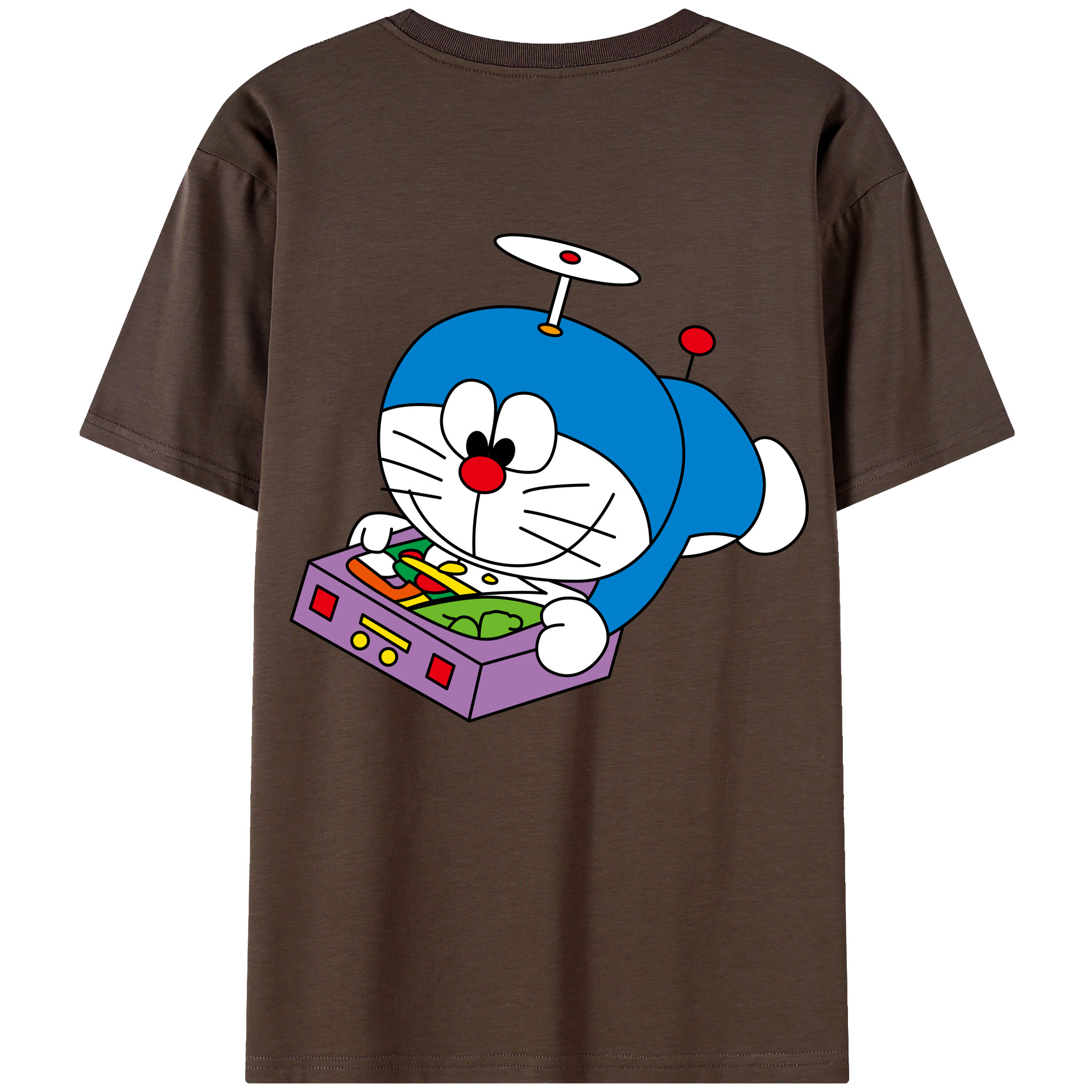 （画像用） ドラえもん Doraemon 綿100％半袖Tシャツ（背面プリント）