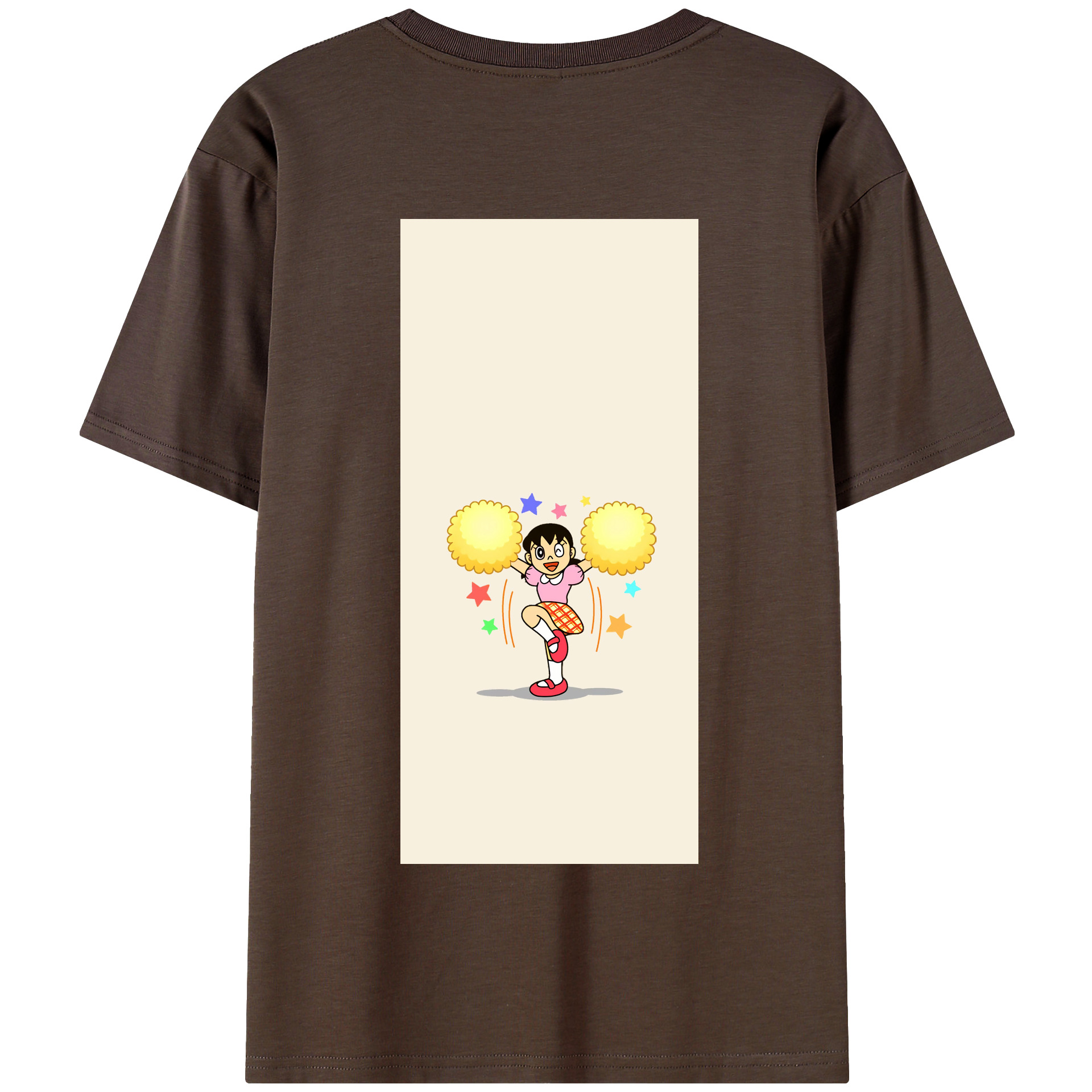 （画像用） ドラえもん みなもと しずか Doraemon Shizuka Minamoto 綿100％半袖Tシャツ（背面プリント）