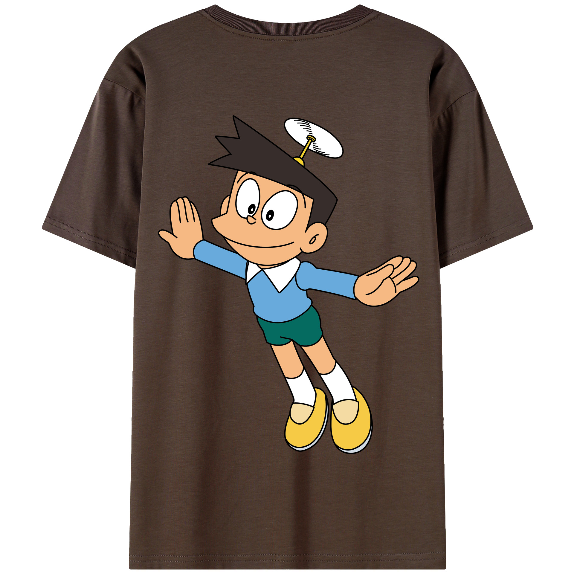 （画像用） ドラえもん 骨川 スネ夫 Doraemon Honekawa Suneo 綿100％半袖Tシャツ（背面プリント）