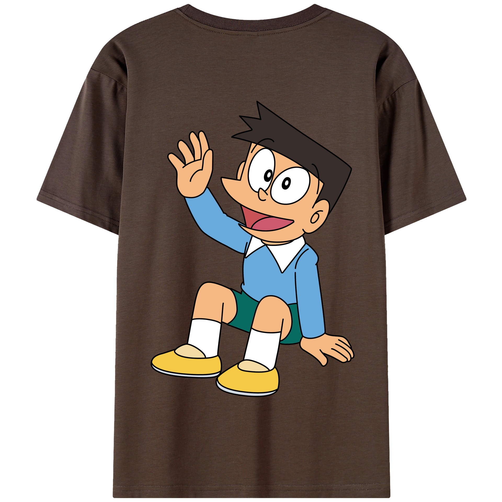 （画像用） ドラえもん 骨川 スネ夫 Doraemon Honekawa Suneo 綿100％半袖Tシャツ（背面プリント）