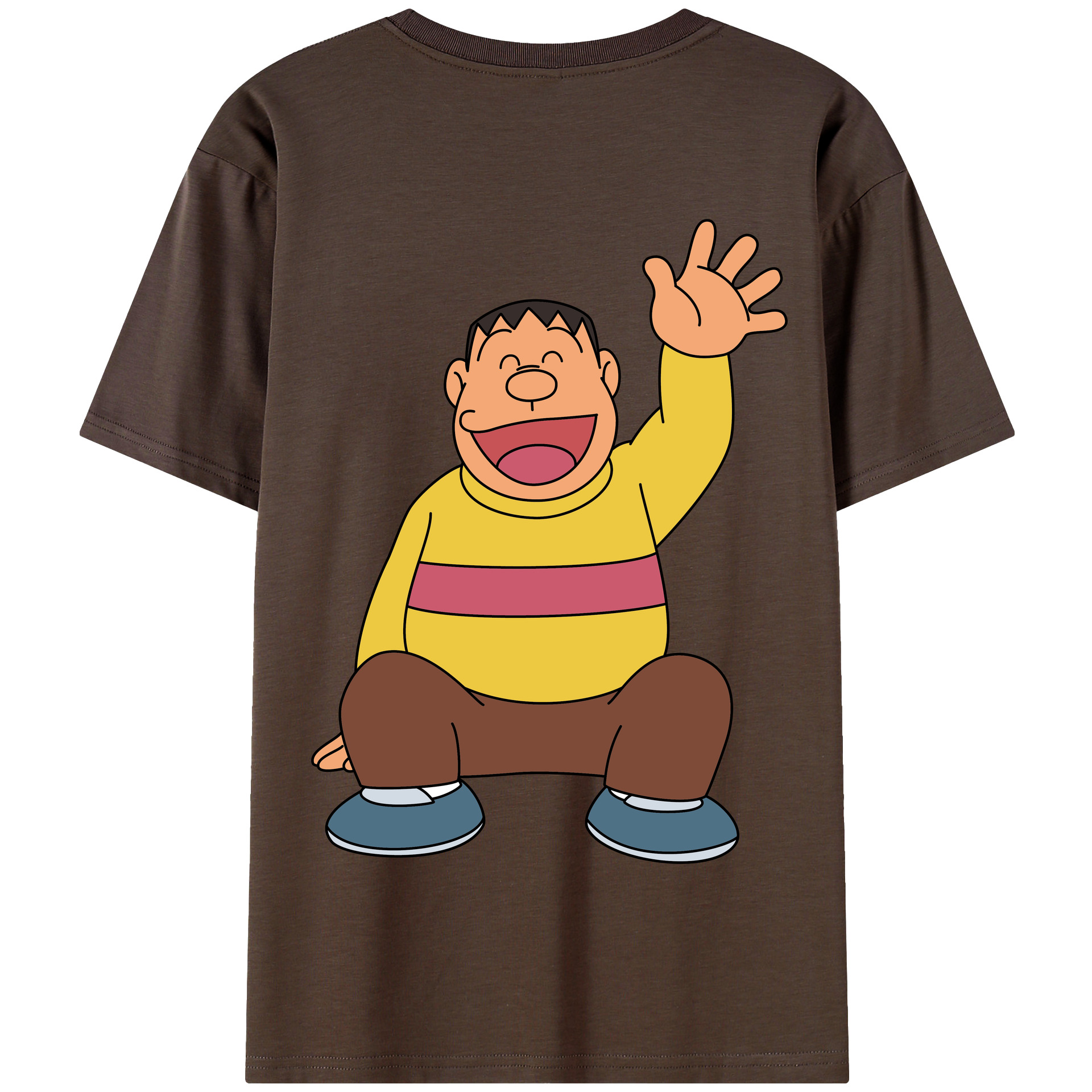 （画像用） ドラえもん 剛田武 Doraemon Gouta Takeshi 綿100％半袖Tシャツ（背面プリント）
