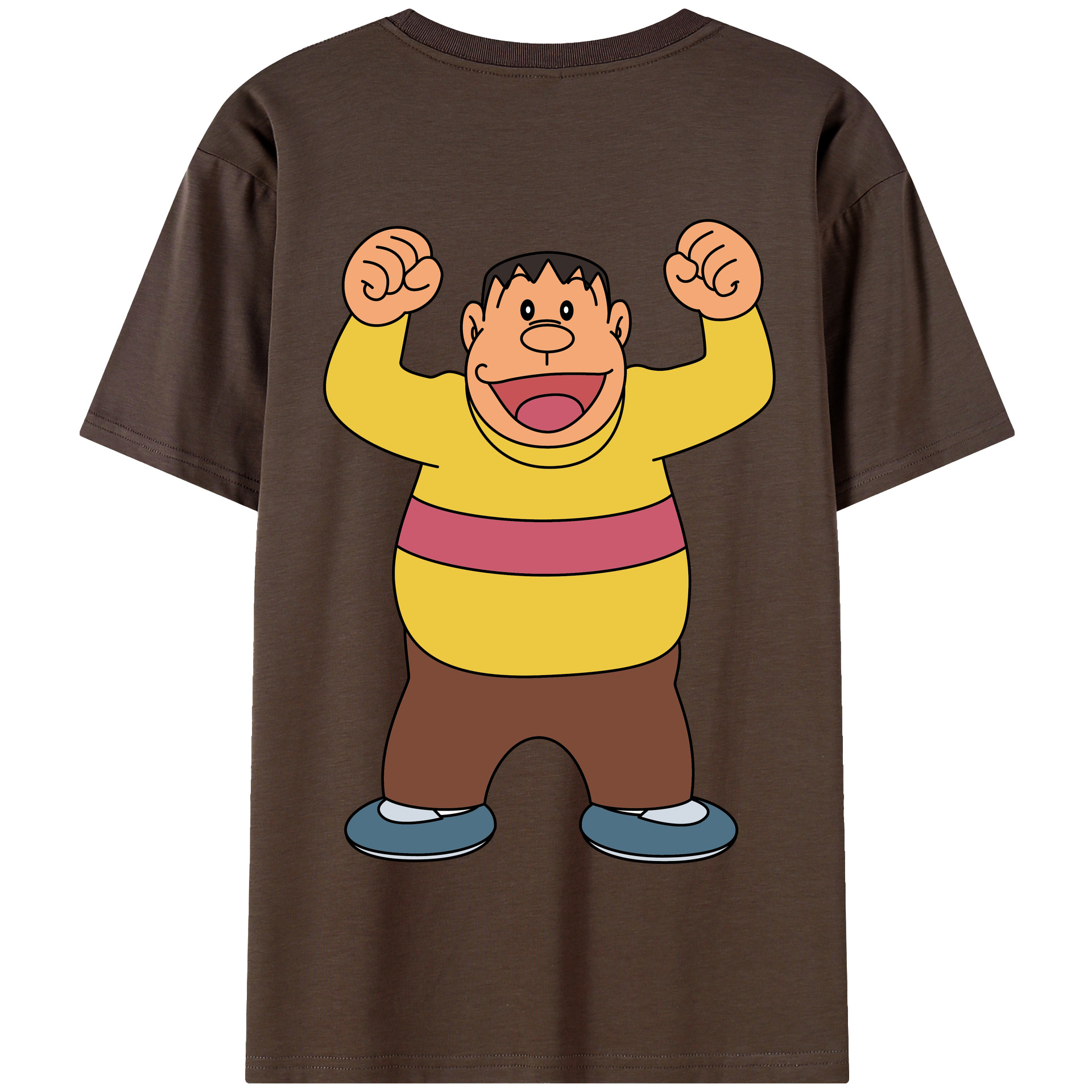 （画像用） ドラえもん 剛田武 Doraemon Gouta Takeshi 綿100％半袖Tシャツ（背面プリント）