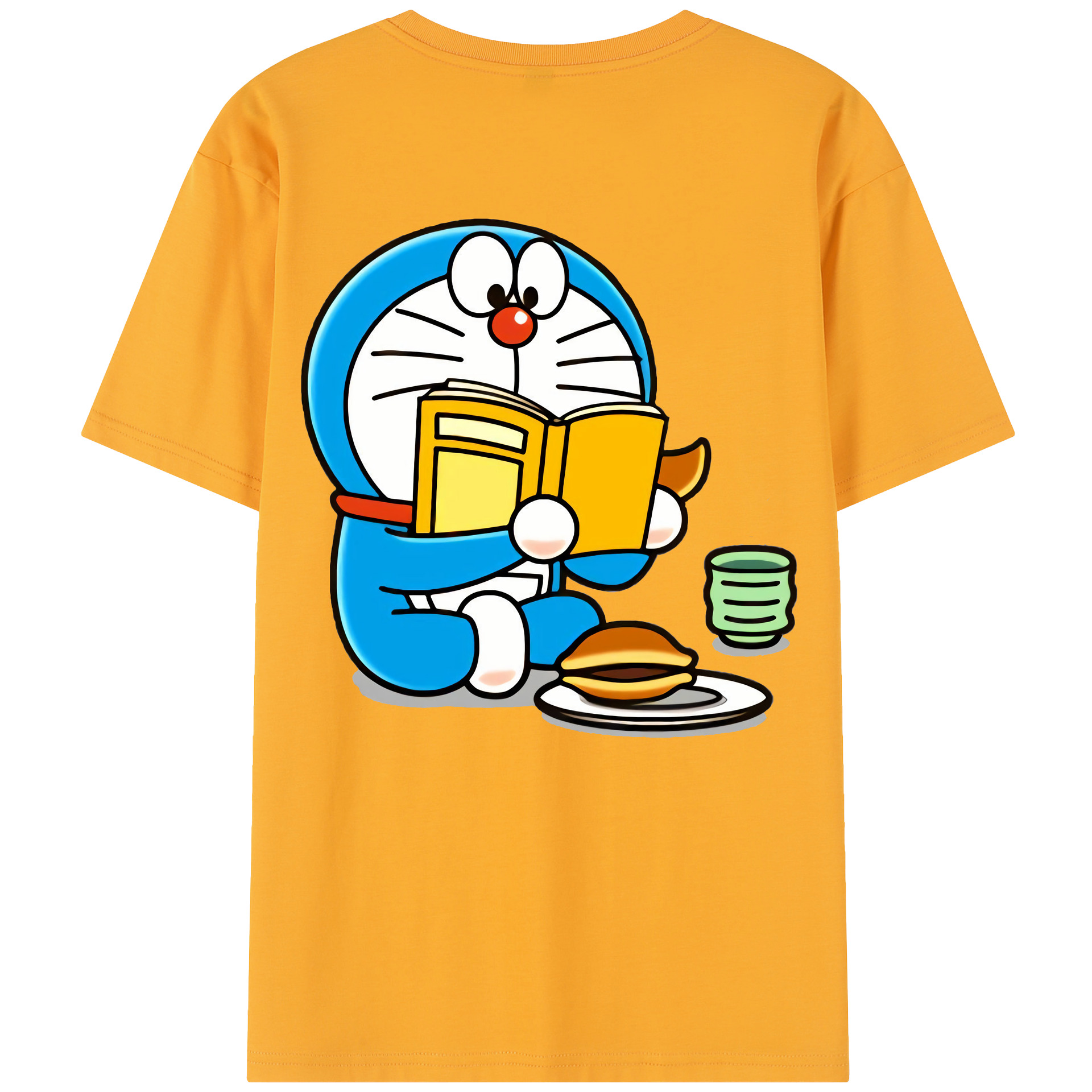 （画像用） ドラえもん Doraemon 綿100％半袖Tシャツ（背面プリント）