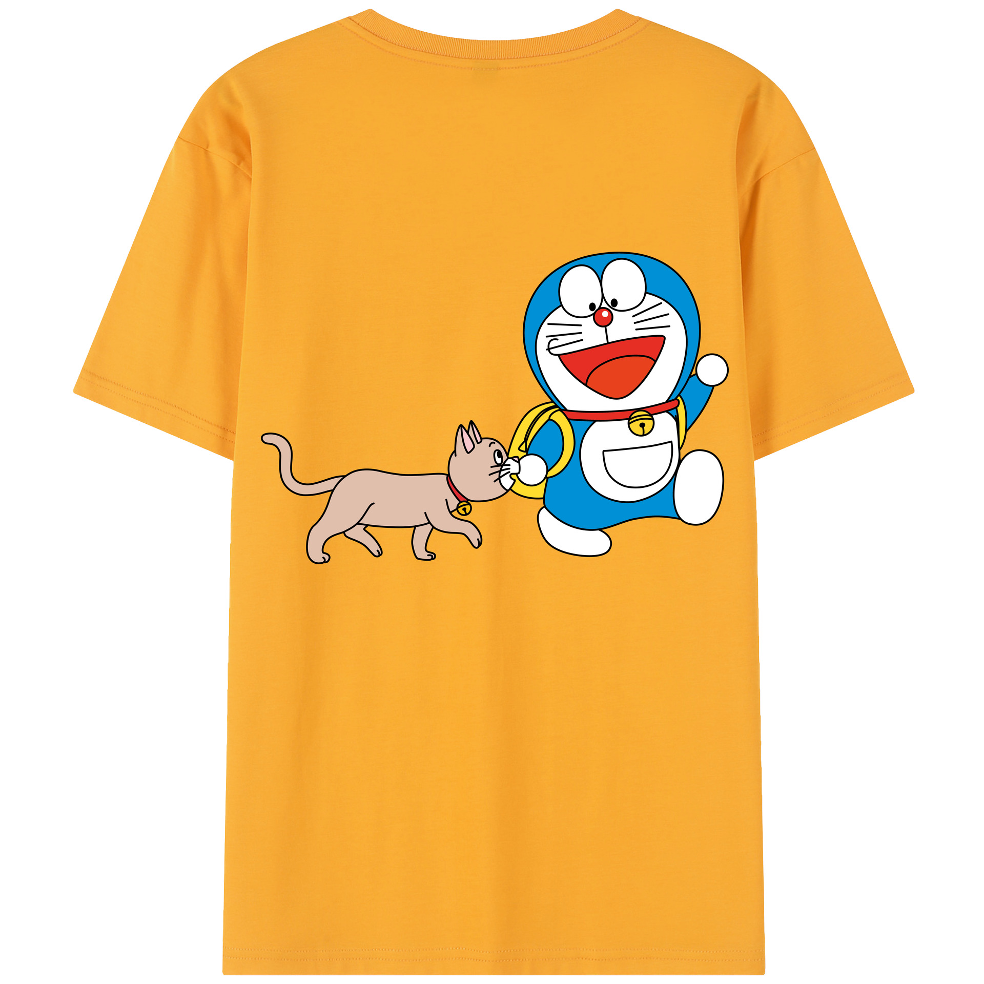 （画像用） ドラえもん Doraemon 綿100％半袖Tシャツ（背面プリント）