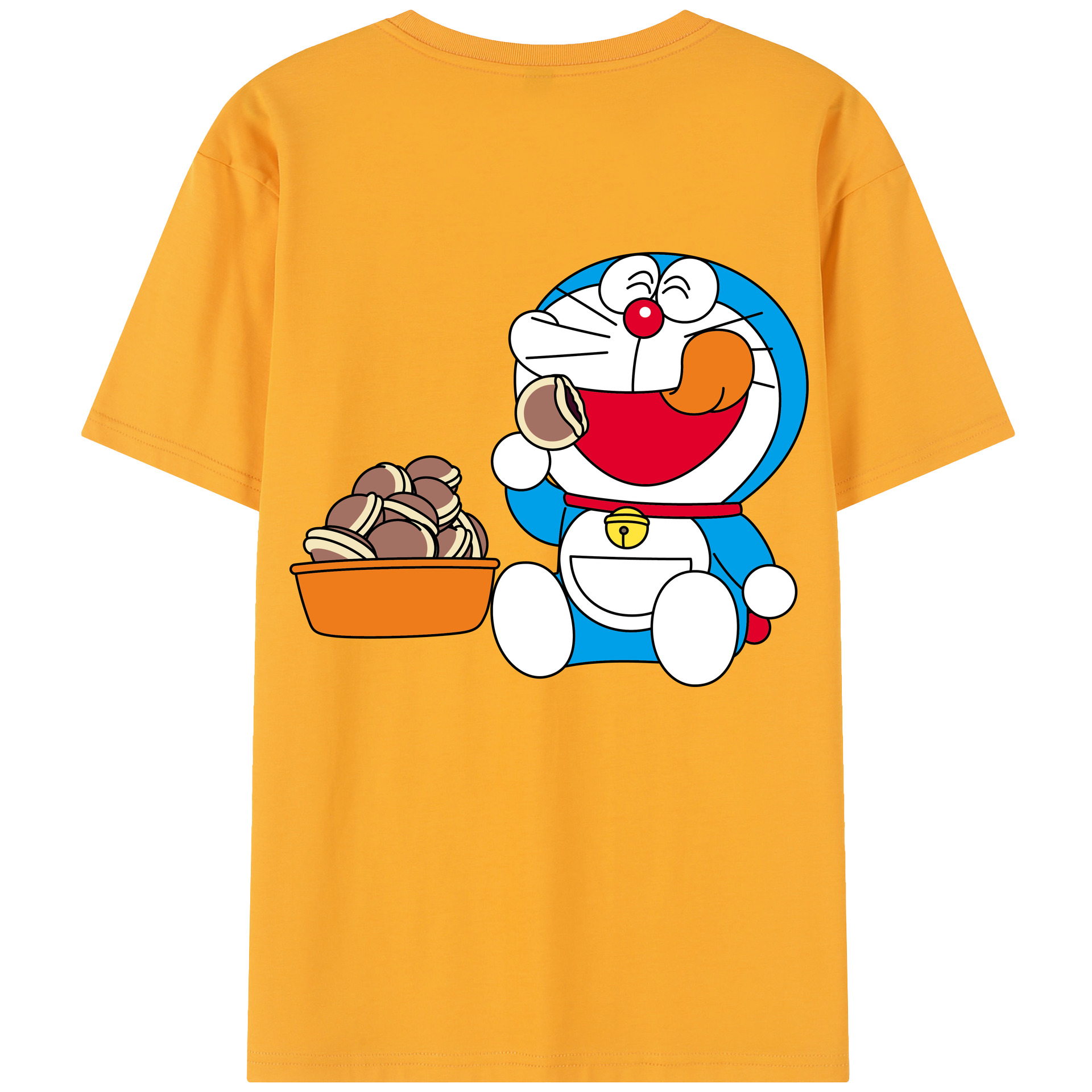 （画像用） ドラえもん Doraemon 綿100％半袖Tシャツ（背面プリント）