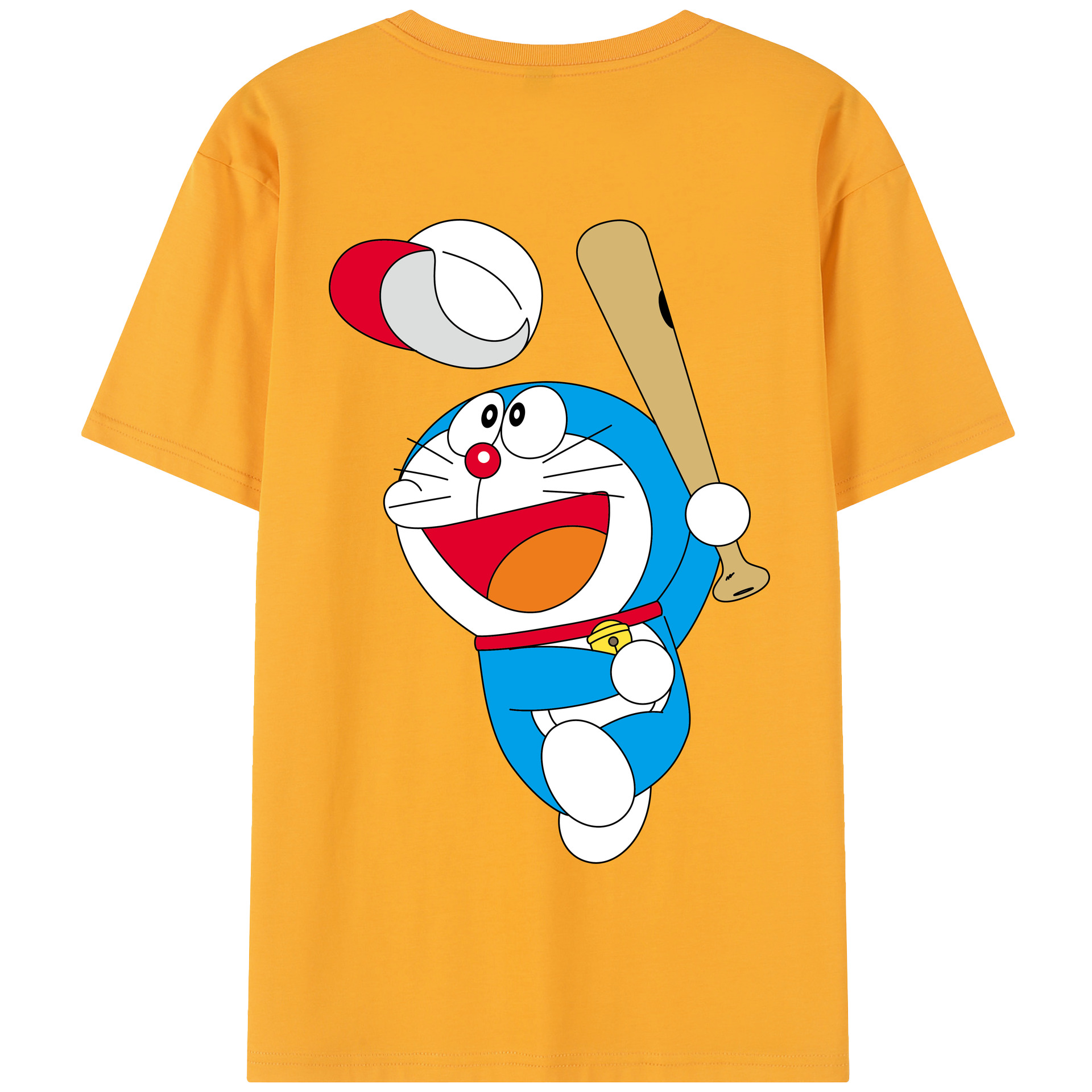 （画像用） ドラえもん Doraemon 綿100％半袖Tシャツ（背面プリント）