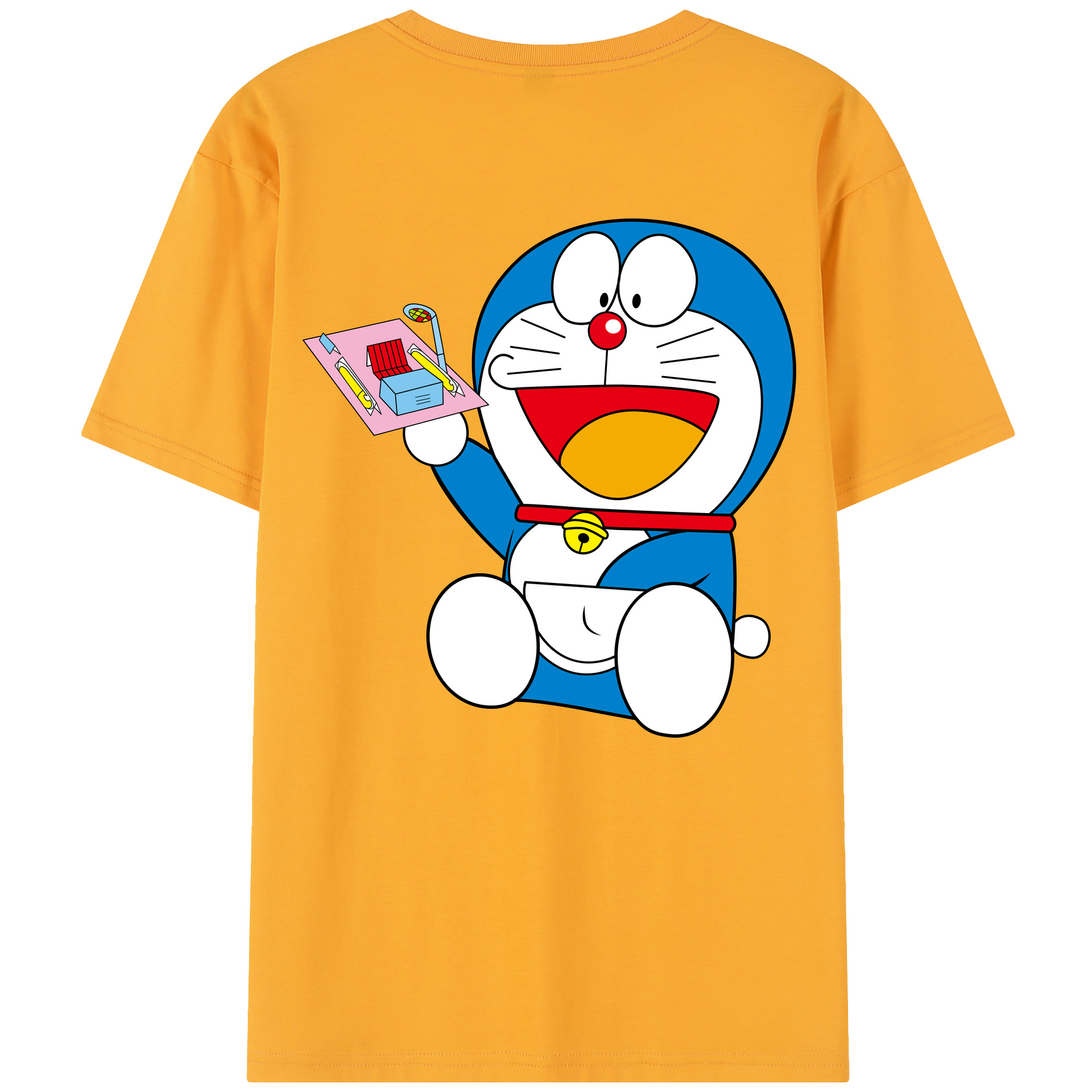 （画像用） ドラえもん Doraemon 綿100％半袖Tシャツ（背面プリント）