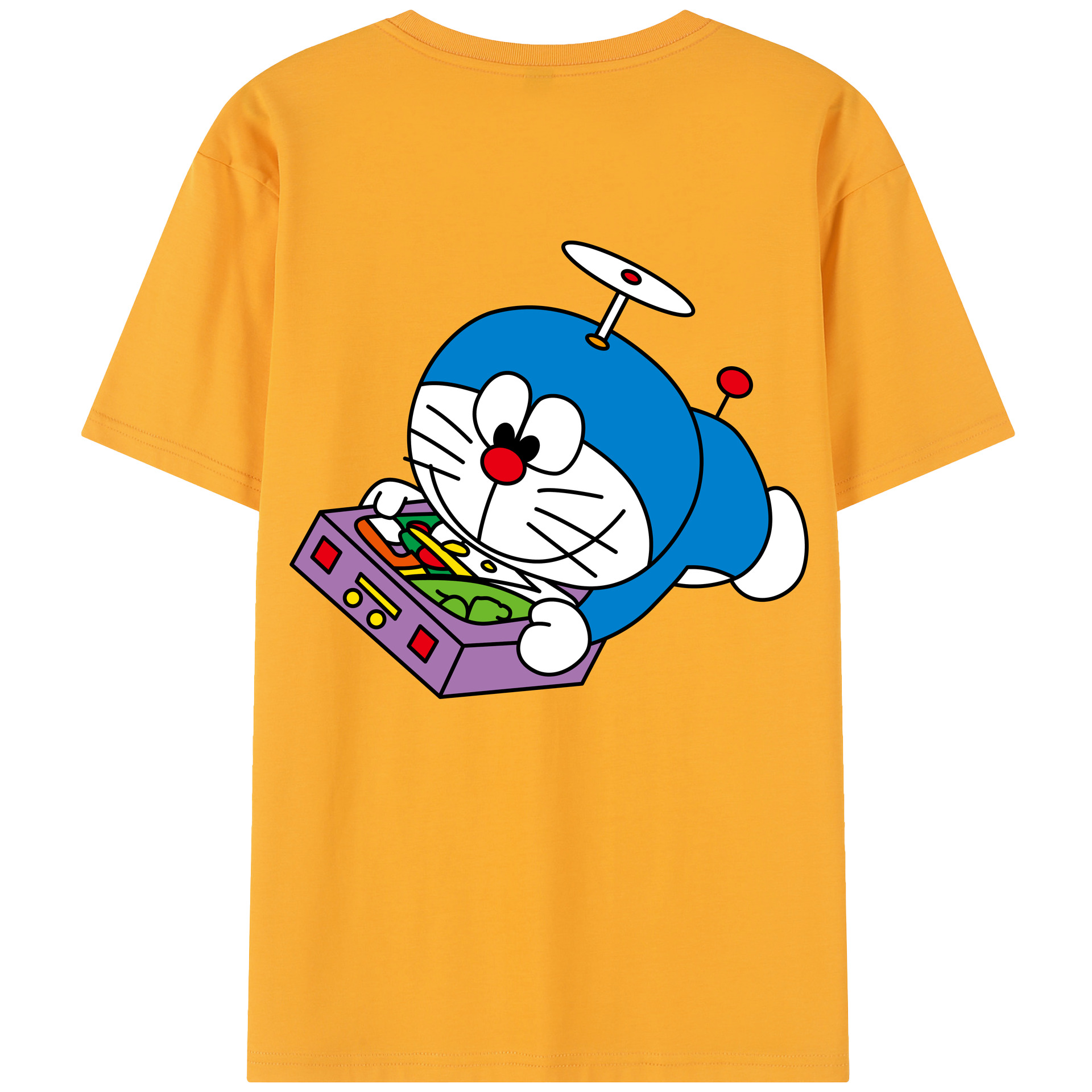 （画像用） ドラえもん Doraemon 綿100％半袖Tシャツ（背面プリント）