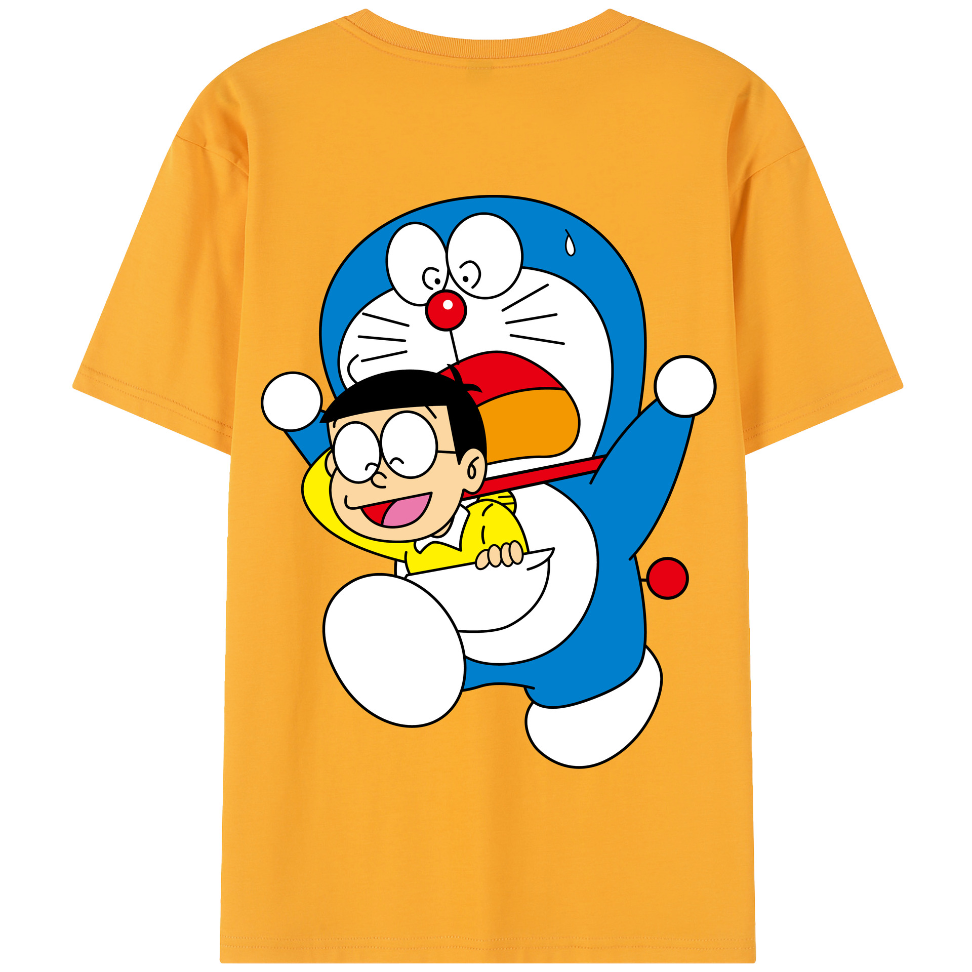 （画像用） ドラえもん Doraemon 綿100％半袖Tシャツ（背面プリント）