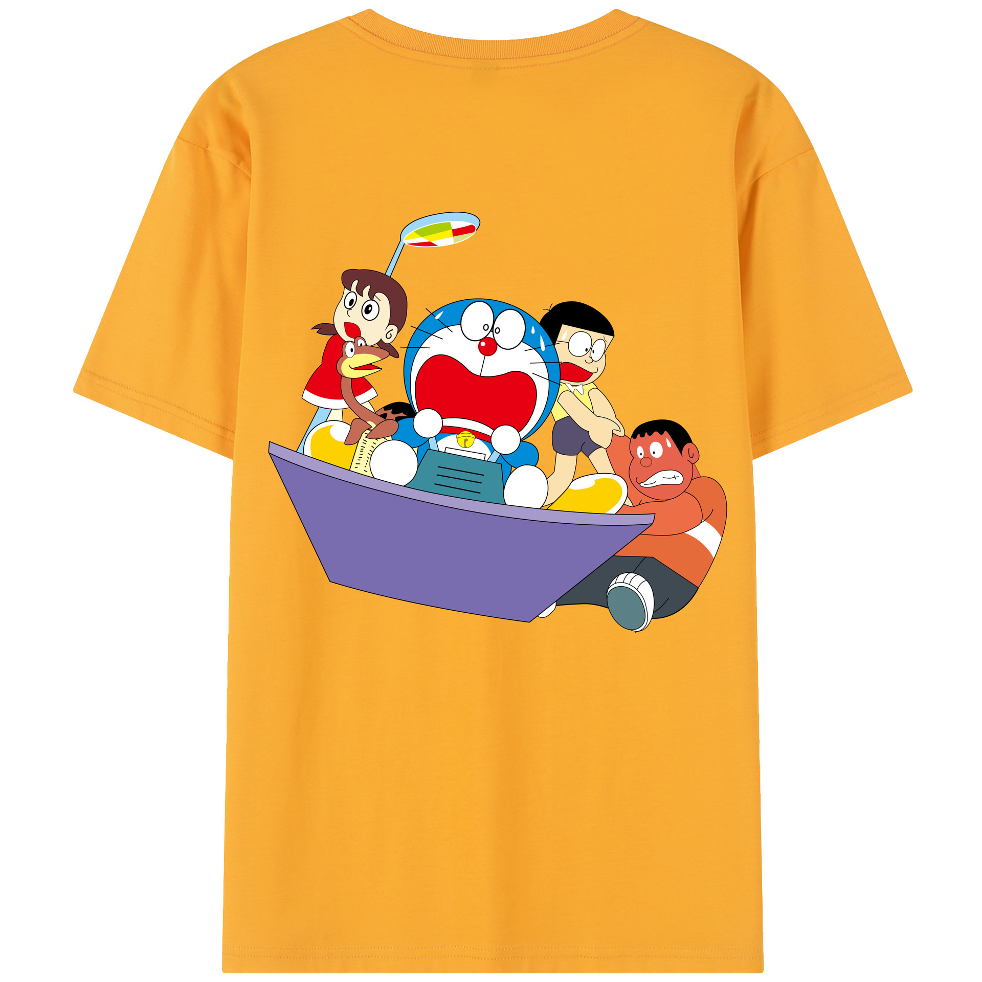 （画像用） ドラえもん Doraemon 綿100％半袖Tシャツ（背面プリント）