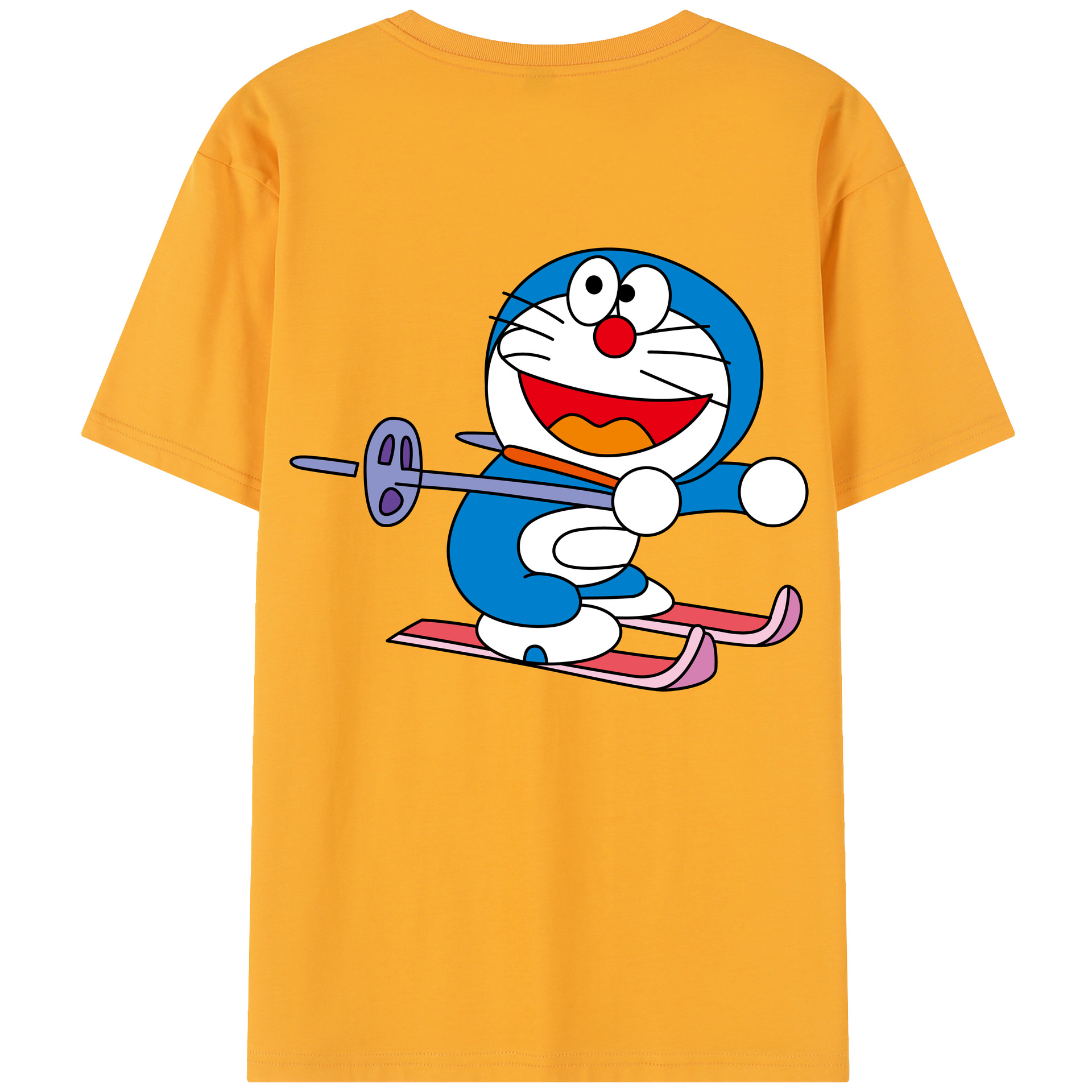 （画像用） ドラえもん Doraemon 綿100％半袖Tシャツ（背面プリント）