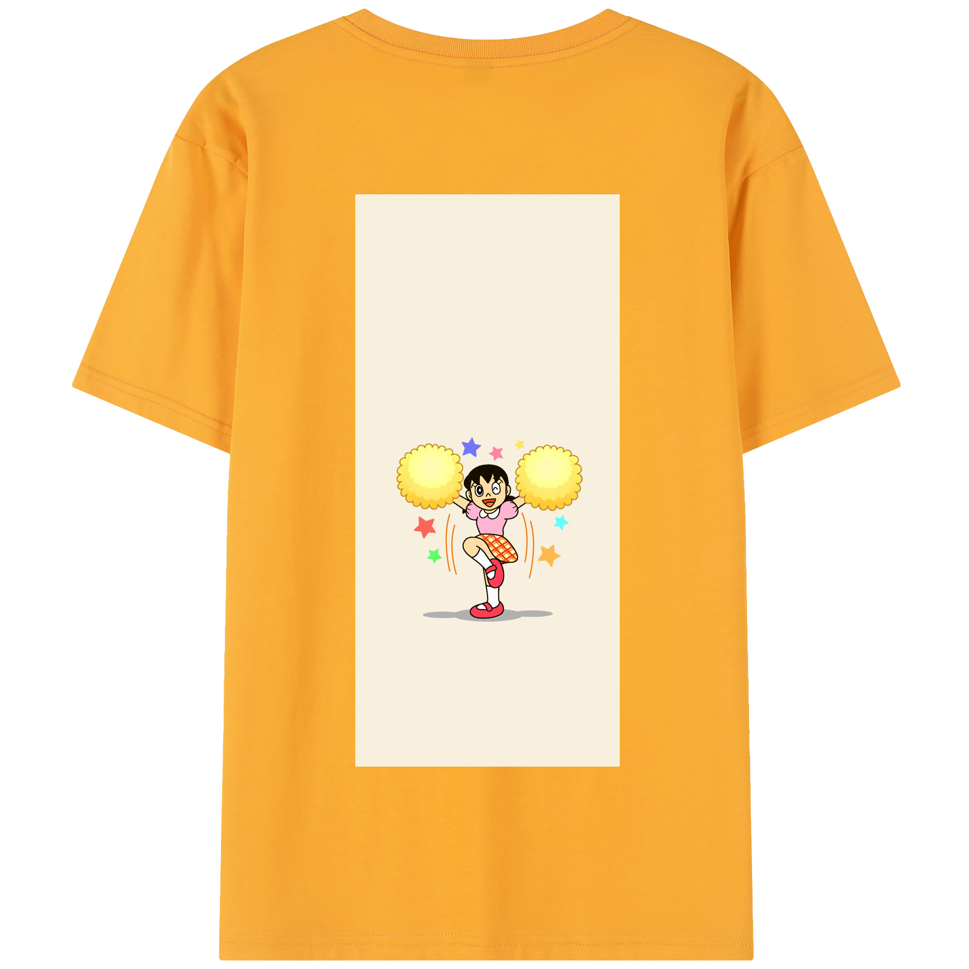 （画像用） ドラえもん みなもと しずか Doraemon Shizuka Minamoto 綿100％半袖Tシャツ（背面プリント）