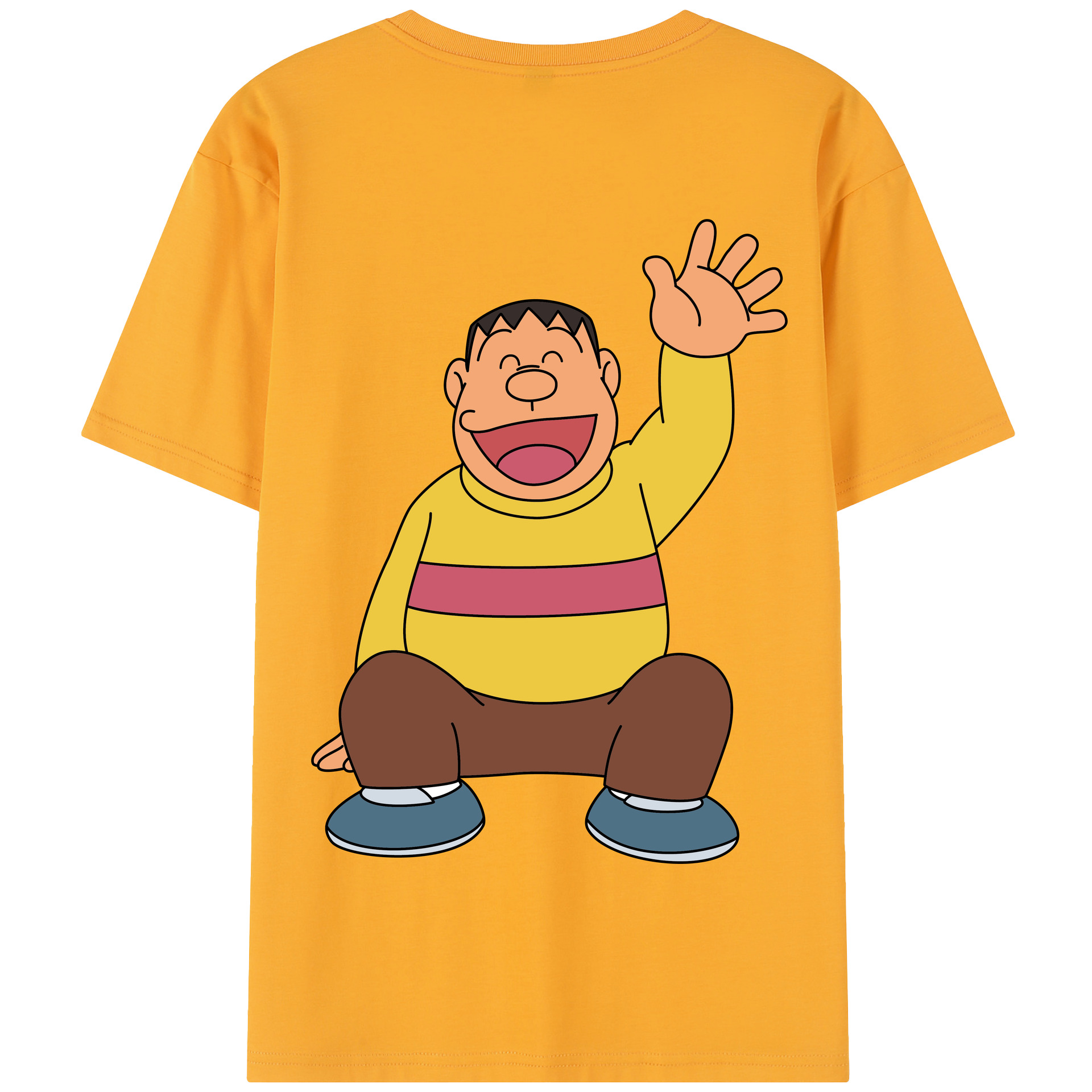 （画像用） ドラえもん 剛田武 Doraemon Gouta Takeshi 綿100％半袖Tシャツ（背面プリント）