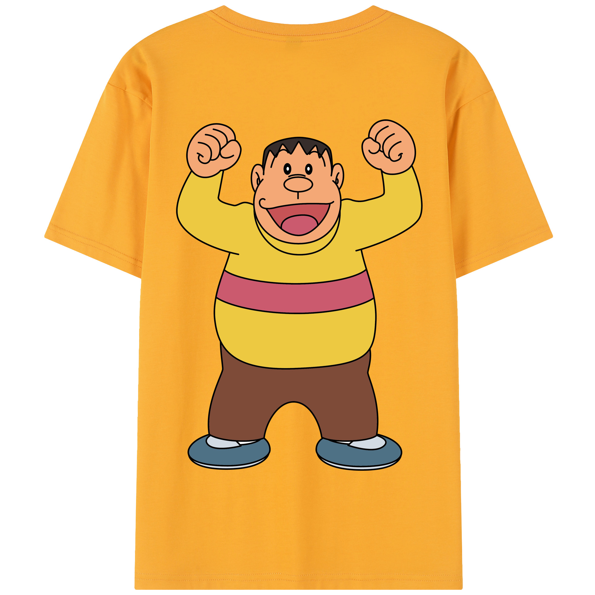 （画像用） ドラえもん 剛田武 Doraemon Gouta Takeshi 綿100％半袖Tシャツ（背面プリント）