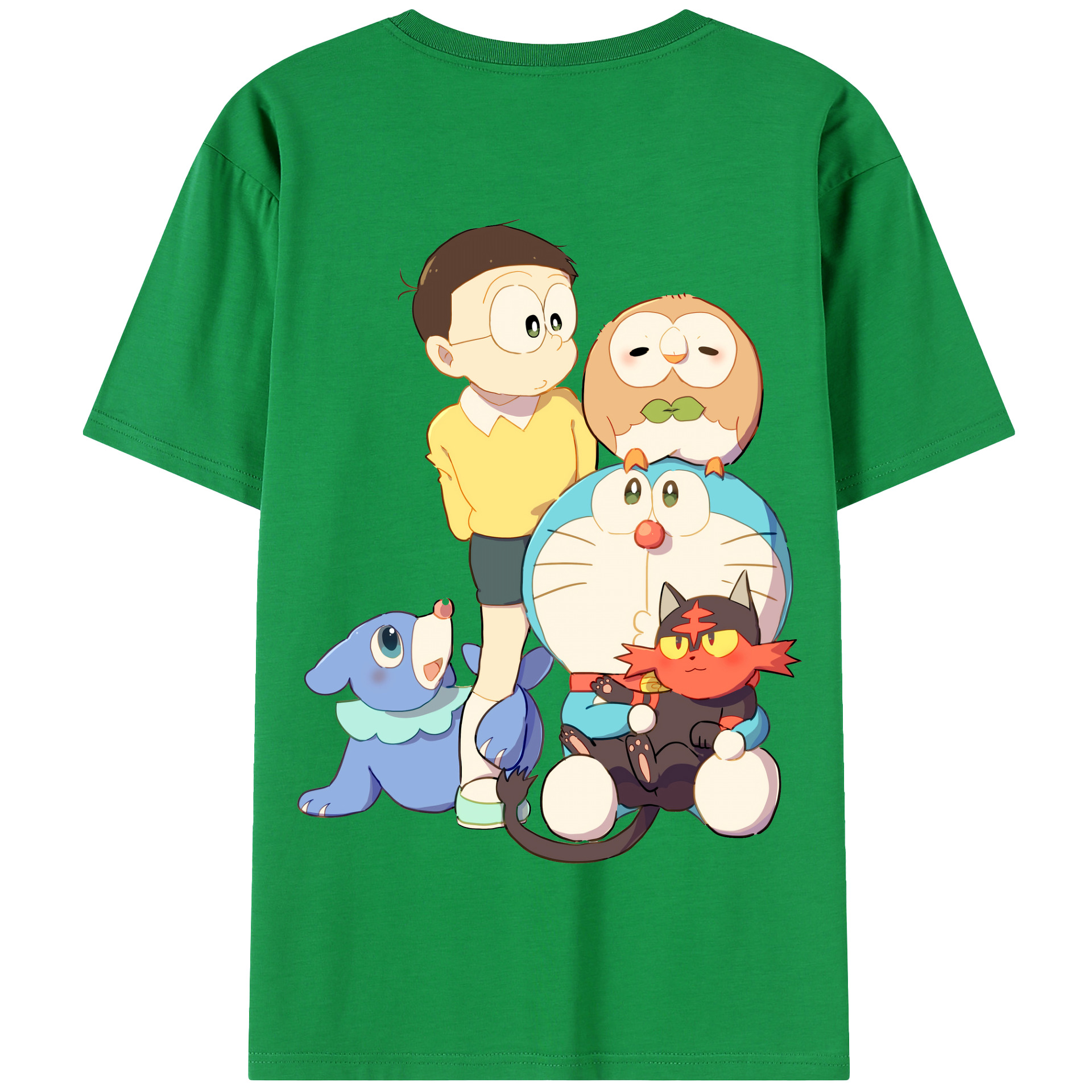 （画像用） ドラえもん Doraemon 綿100％半袖Tシャツ（背面プリント）