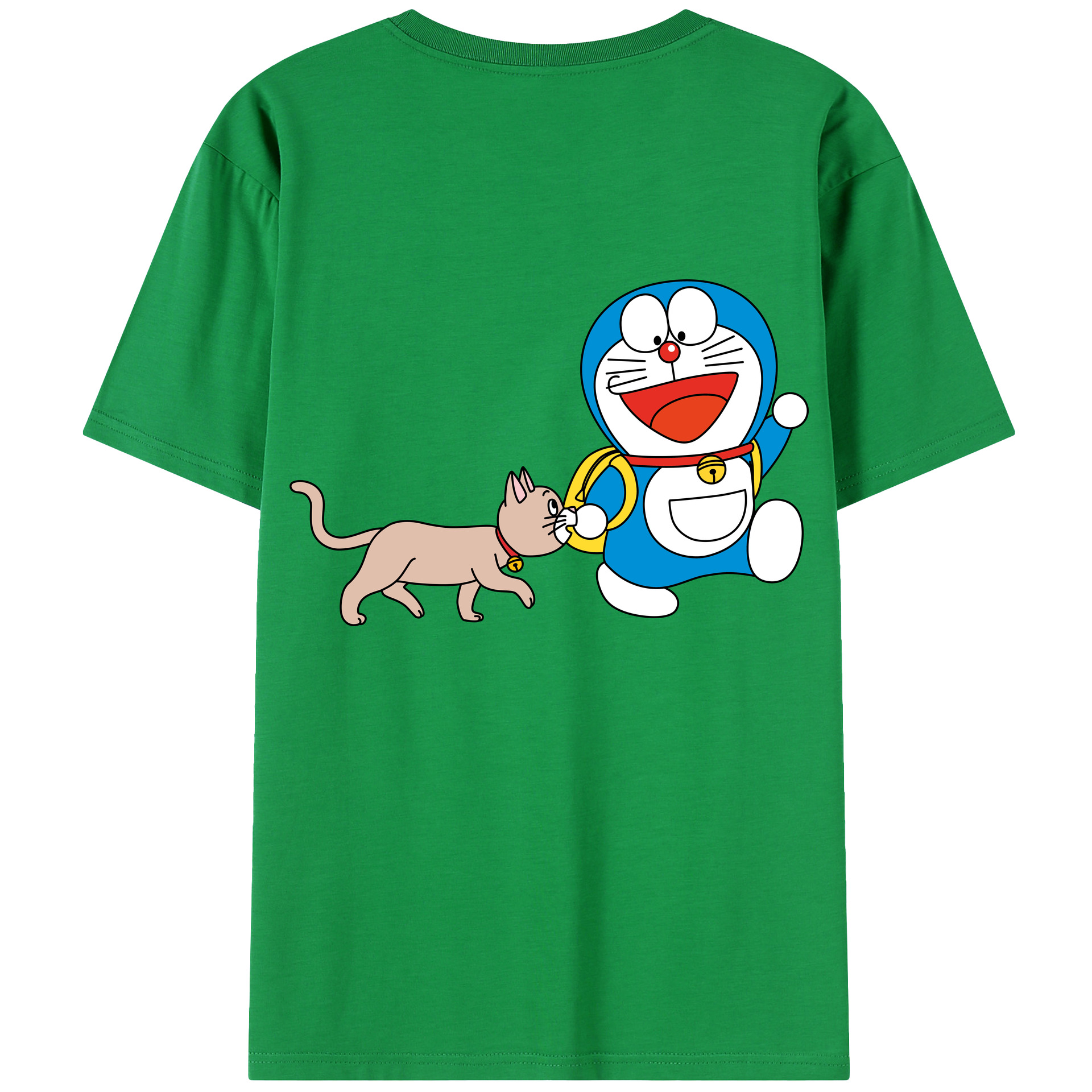 （画像用） ドラえもん Doraemon 綿100％半袖Tシャツ（背面プリント）