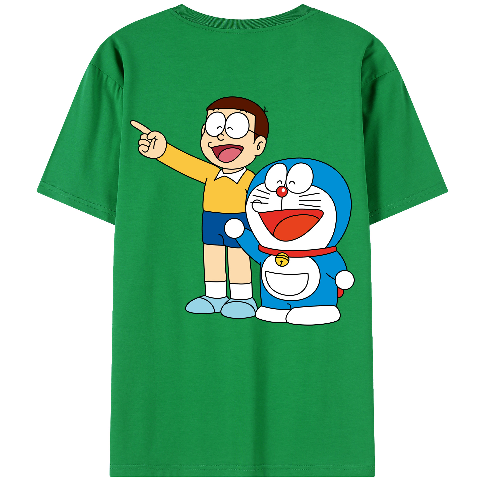 （画像用） ドラえもん 野比 のび太 Doraemon Nobita Nobi 綿100％半袖Tシャツ（背面プリント）