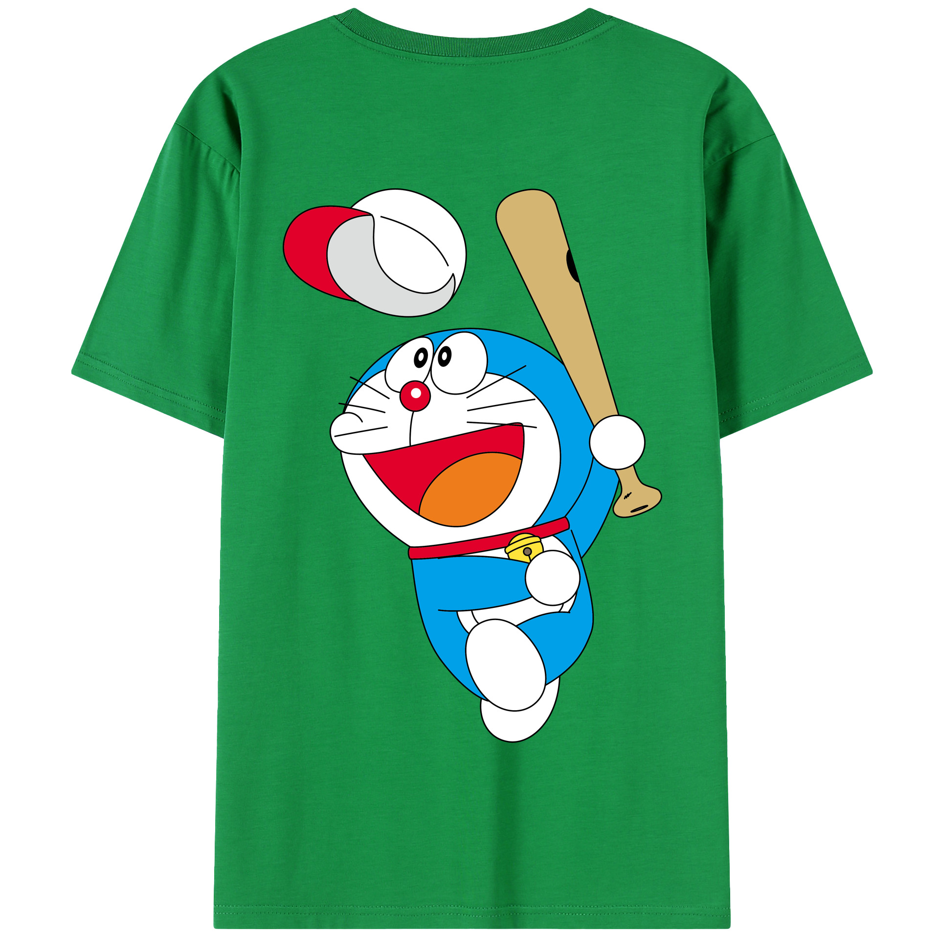 （画像用） ドラえもん Doraemon 綿100％半袖Tシャツ（背面プリント）