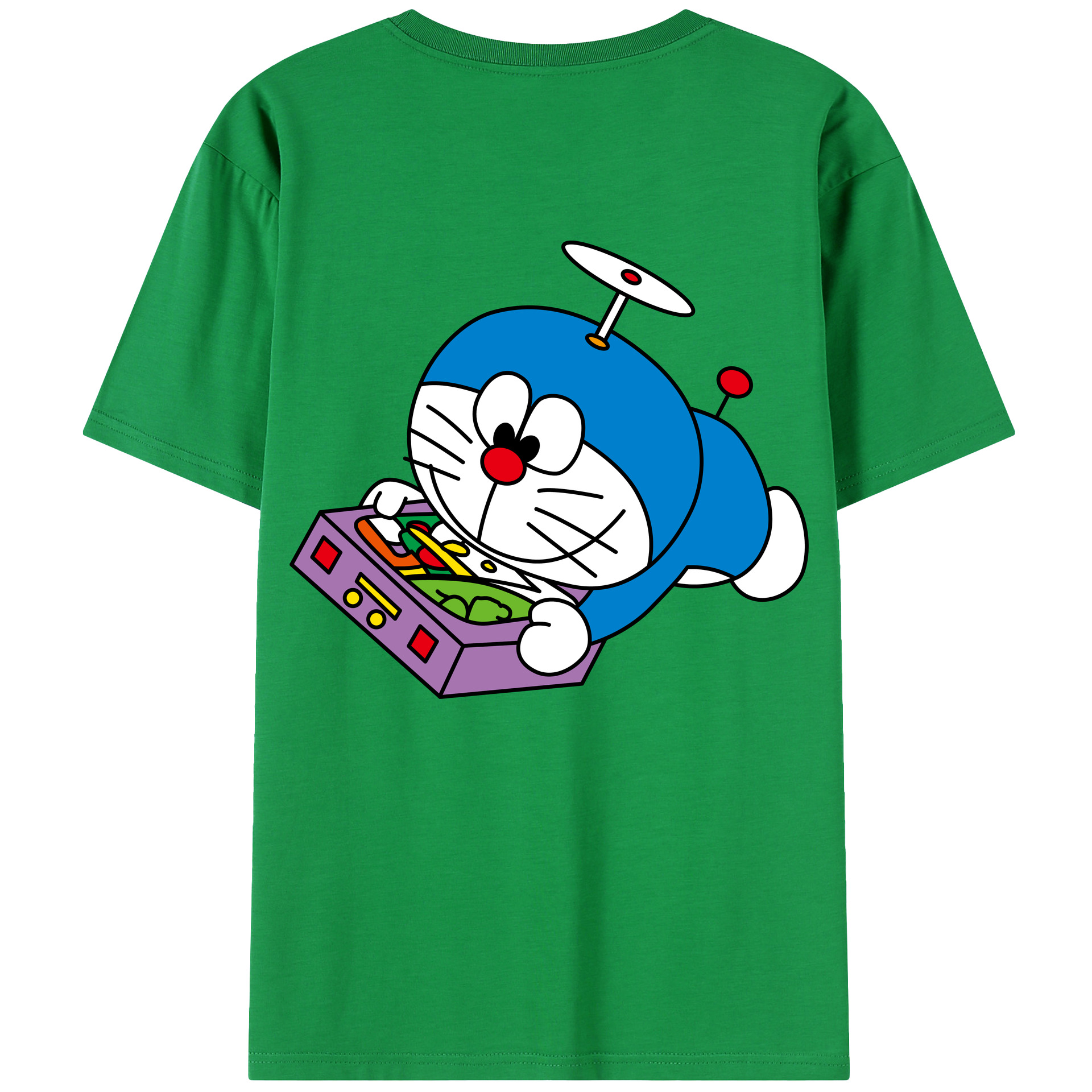 （画像用） ドラえもん Doraemon 綿100％半袖Tシャツ（背面プリント）