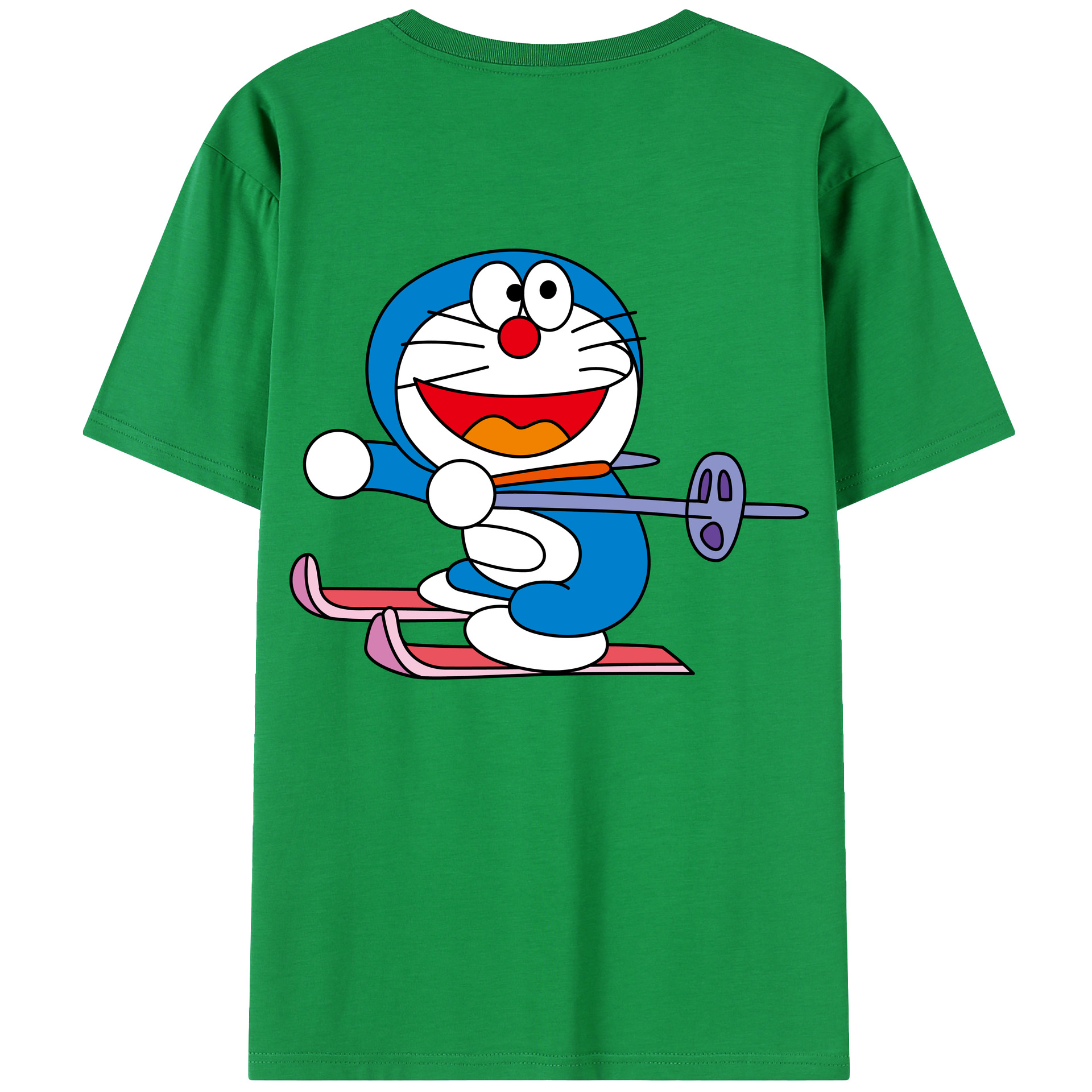 （画像用） ドラえもん Doraemon 綿100％半袖Tシャツ（背面プリント）