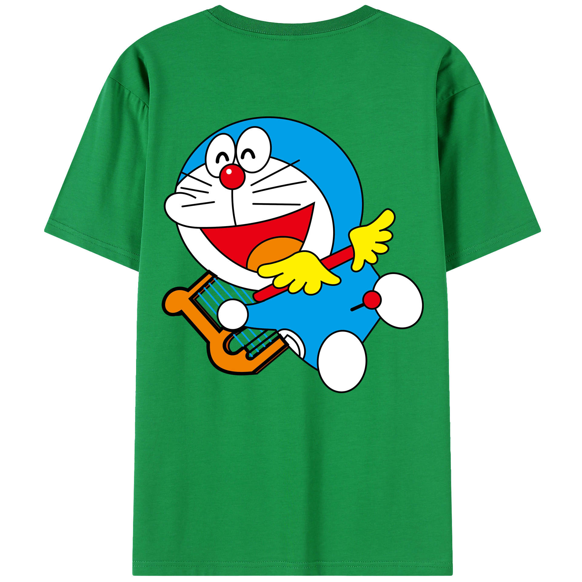 （画像用） ドラえもん Doraemon 綿100％半袖Tシャツ（背面プリント）