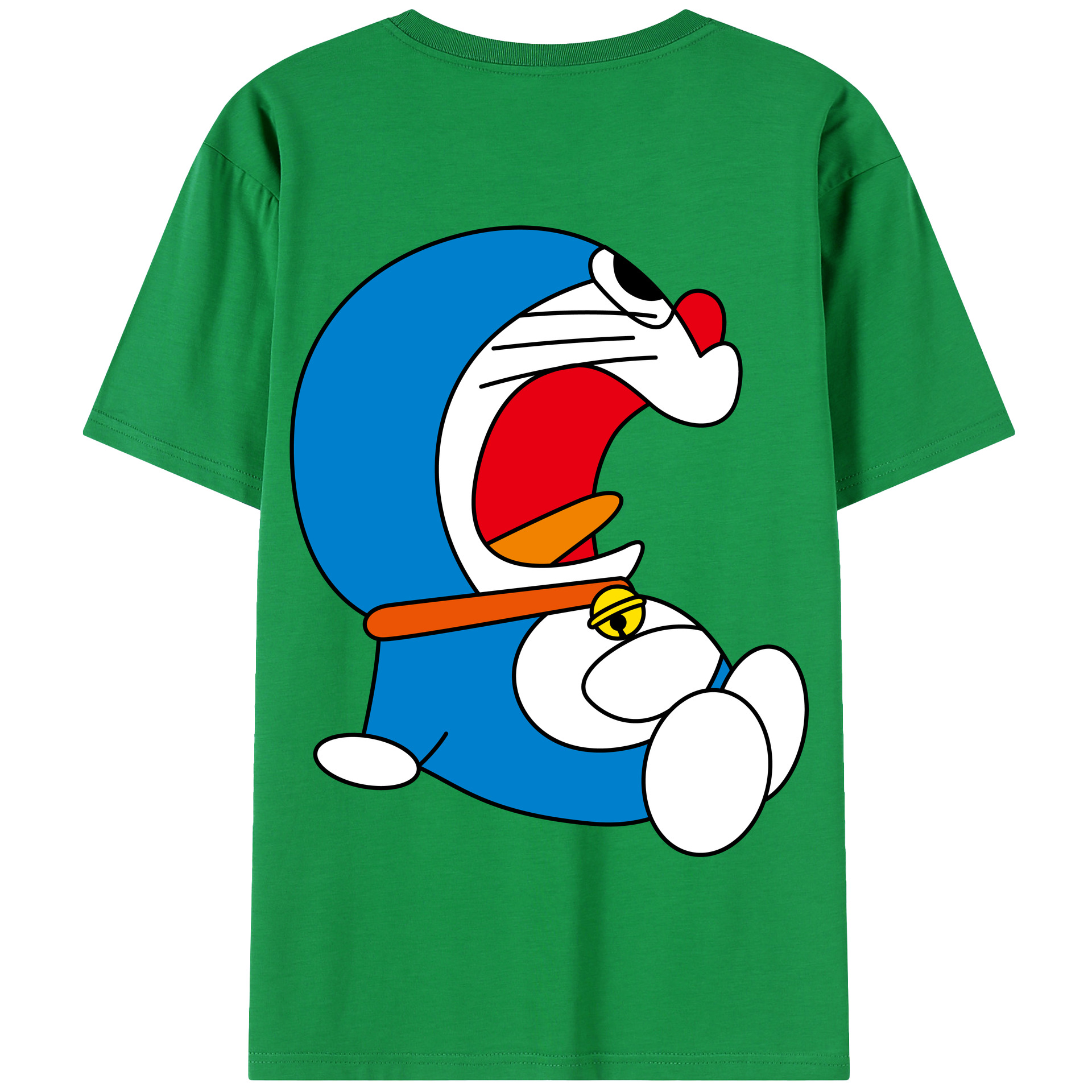 （画像用） ドラえもん Doraemon 綿100％半袖Tシャツ（背面プリント）