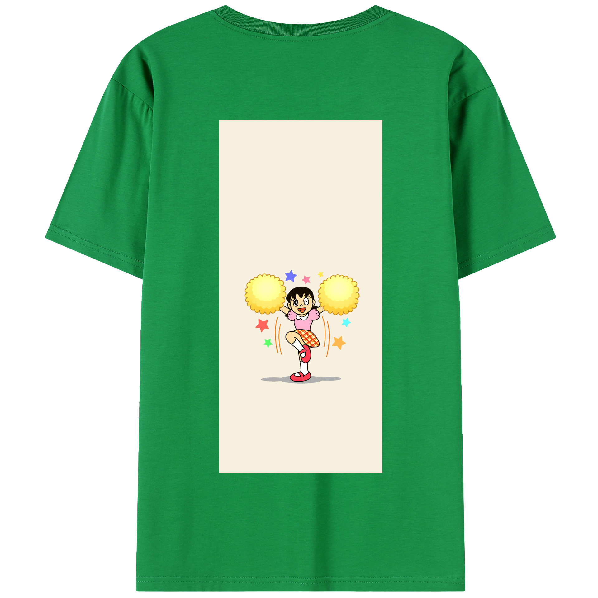 （画像用） ドラえもん みなもと しずか Doraemon Shizuka Minamoto 綿100％半袖Tシャツ（背面プリント）