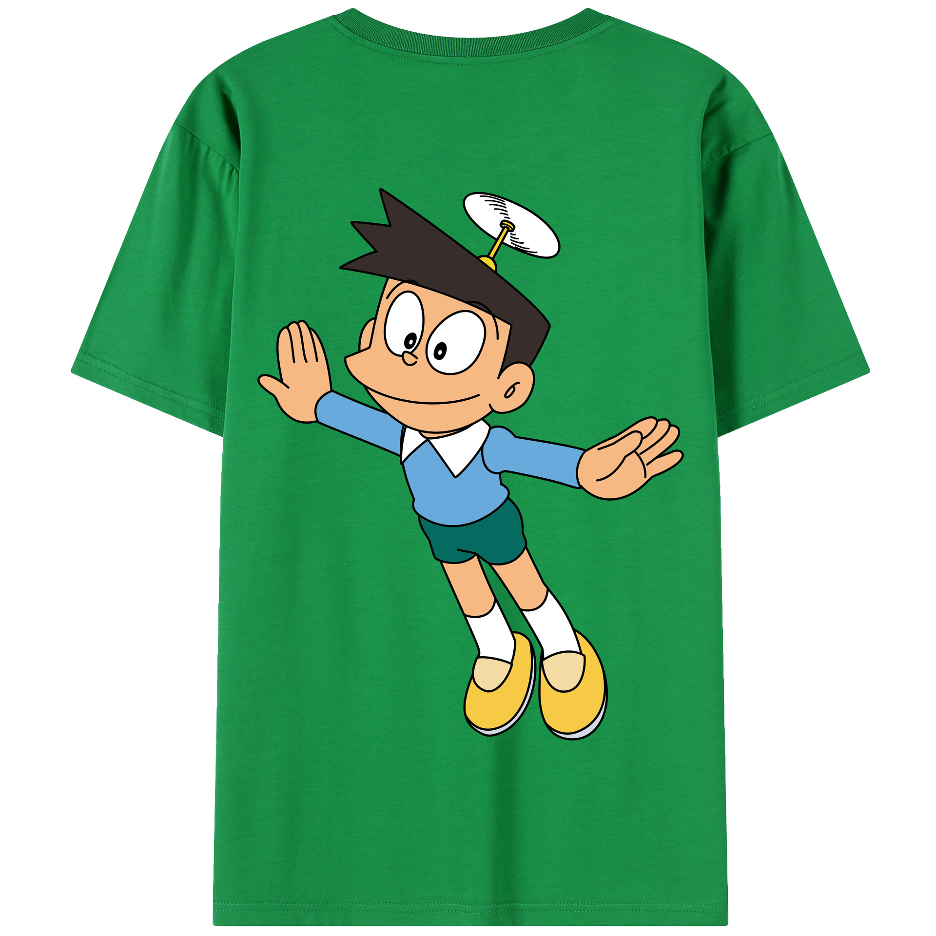 （画像用） ドラえもん 骨川 スネ夫 Doraemon Honekawa Suneo 綿100％半袖Tシャツ（背面プリント）