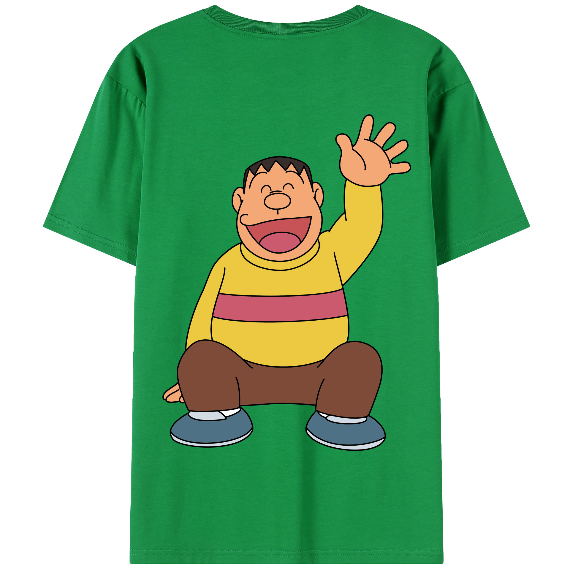 （画像用） ドラえもん 剛田武 Doraemon Gouta Takeshi 綿100％半袖Tシャツ（背面プリント）