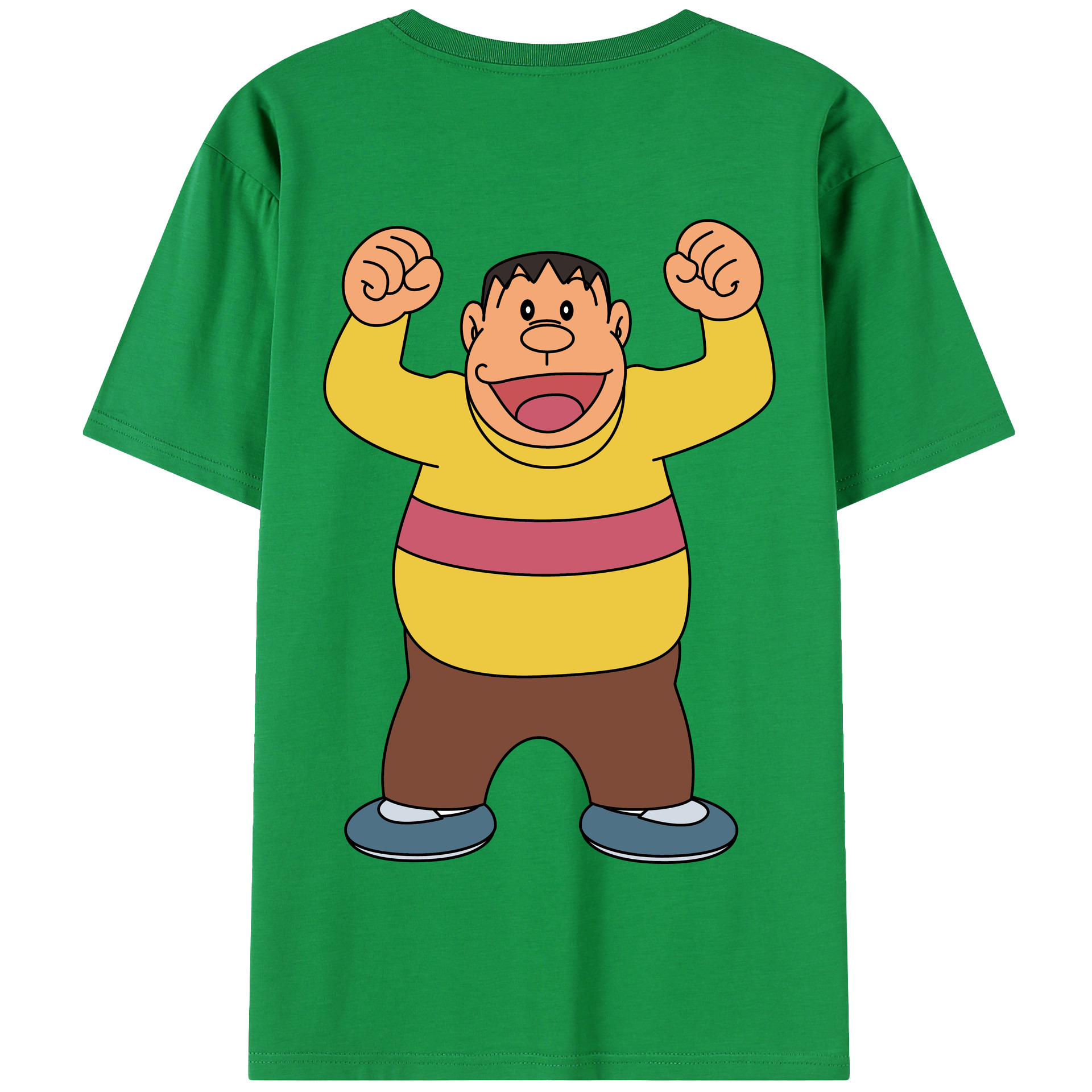 （画像用） ドラえもん 剛田武 Doraemon Gouta Takeshi 綿100％半袖Tシャツ（背面プリント）
