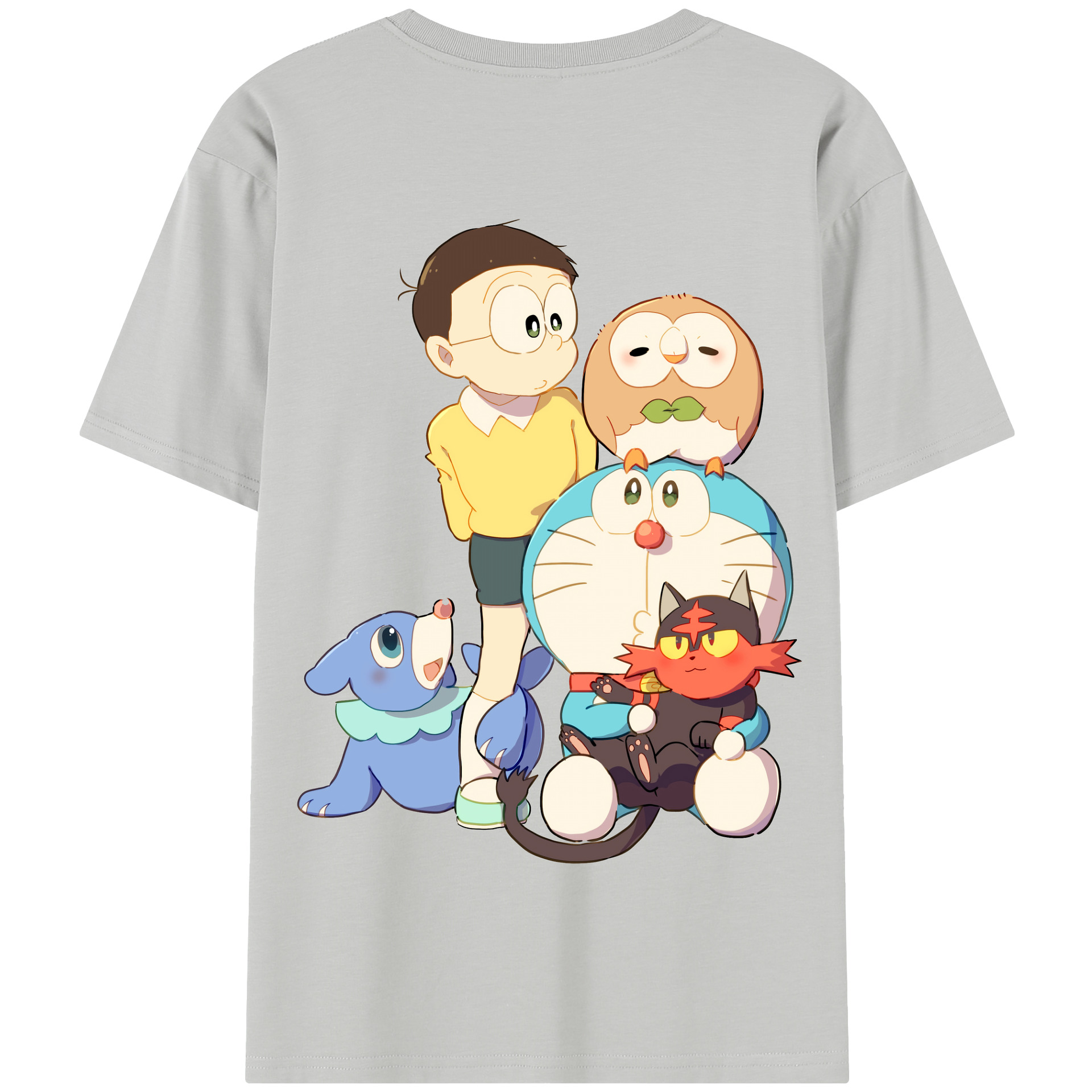 （画像用） ドラえもん Doraemon 綿100％半袖Tシャツ（背面プリント）