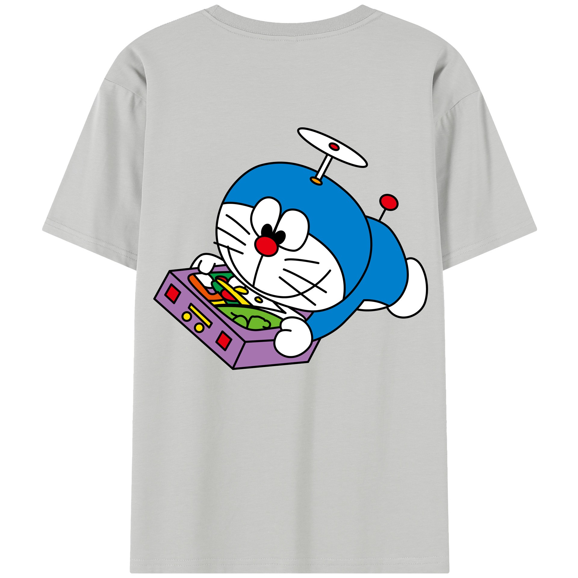 （画像用） ドラえもん Doraemon 綿100％半袖Tシャツ（背面プリント）