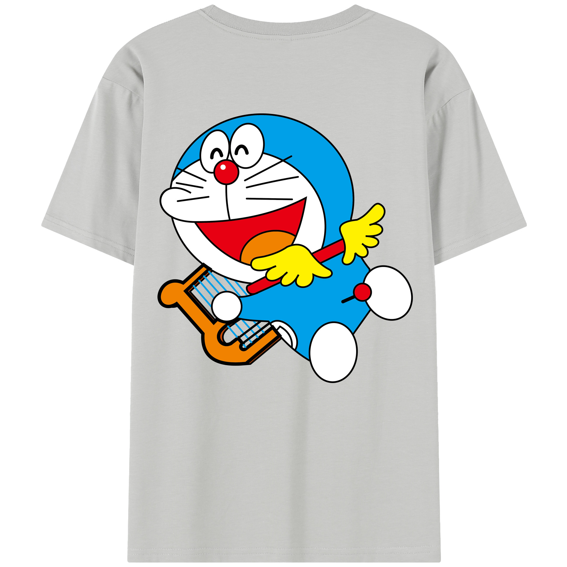 （画像用） ドラえもん Doraemon 綿100％半袖Tシャツ（背面プリント）