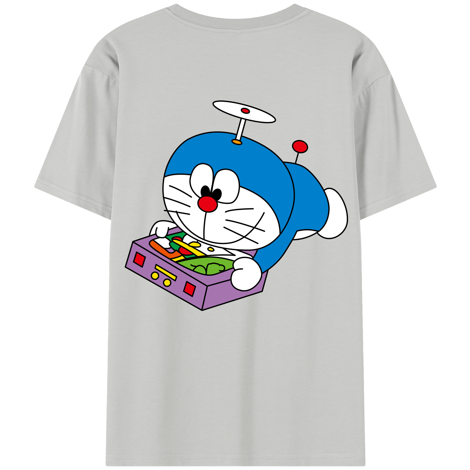 （画像用） ドラえもん Doraemon 綿100％半袖Tシャツ（背面プリント）