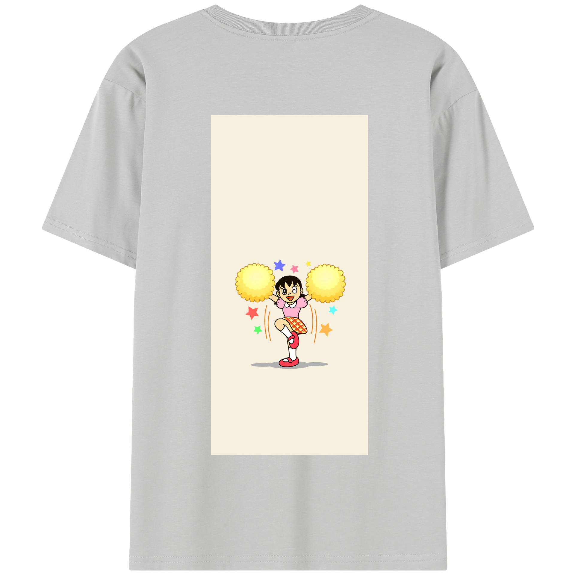 （画像用） ドラえもん みなもと しずか Doraemon Shizuka Minamoto 綿100％半袖Tシャツ（背面プリント）